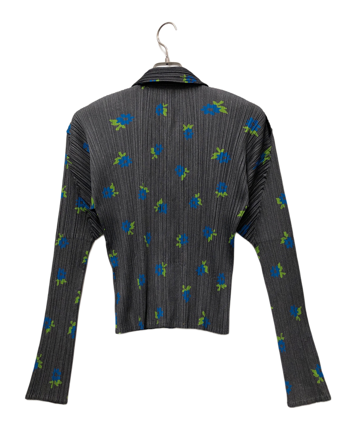 PLEATS PLEASE(プリーツプリーズ) サイズ4 青のプリーツ長袖シャツ