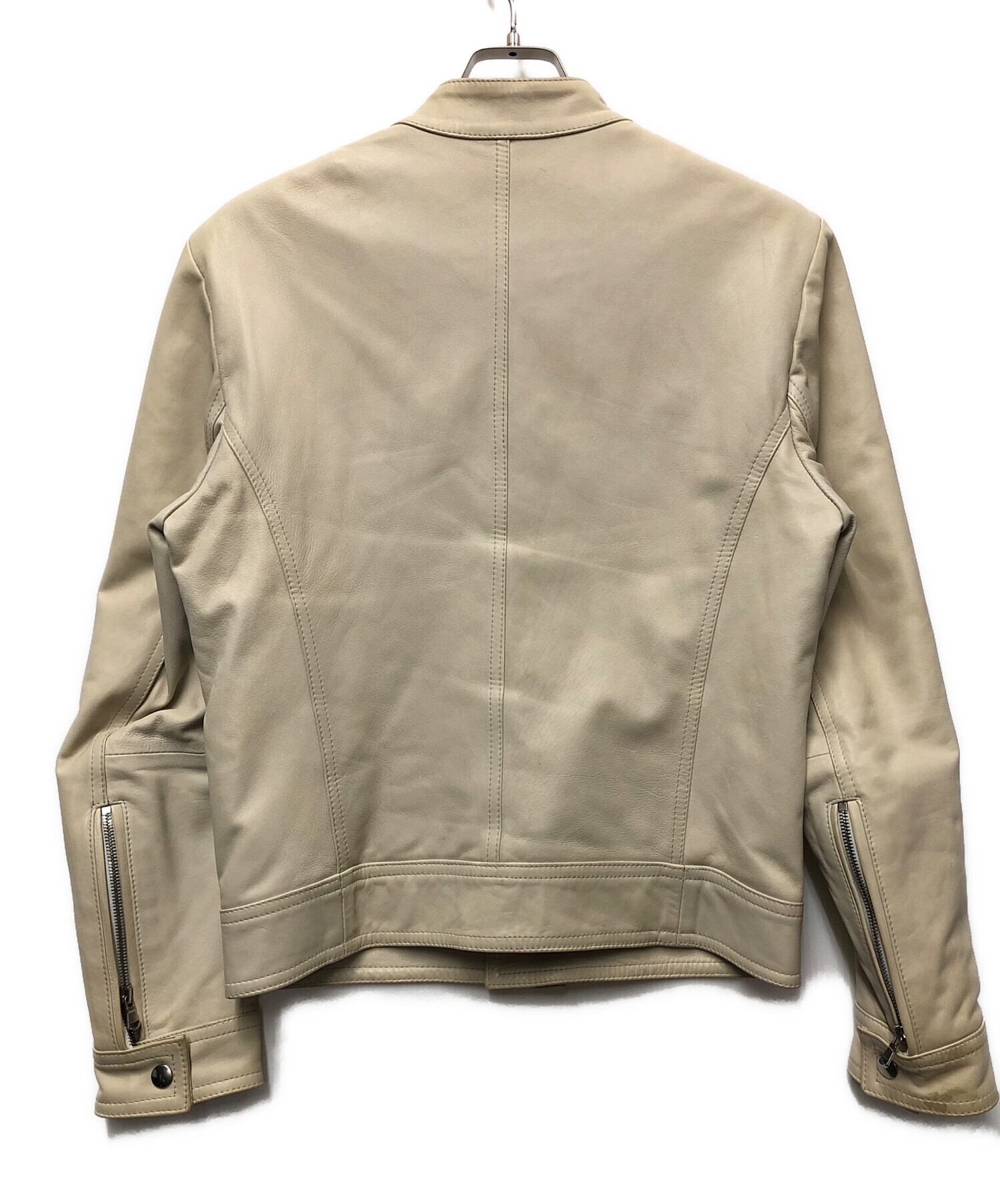 中古・古着通販】EMMETI (エンメティ) レザージャケット ベージュ 