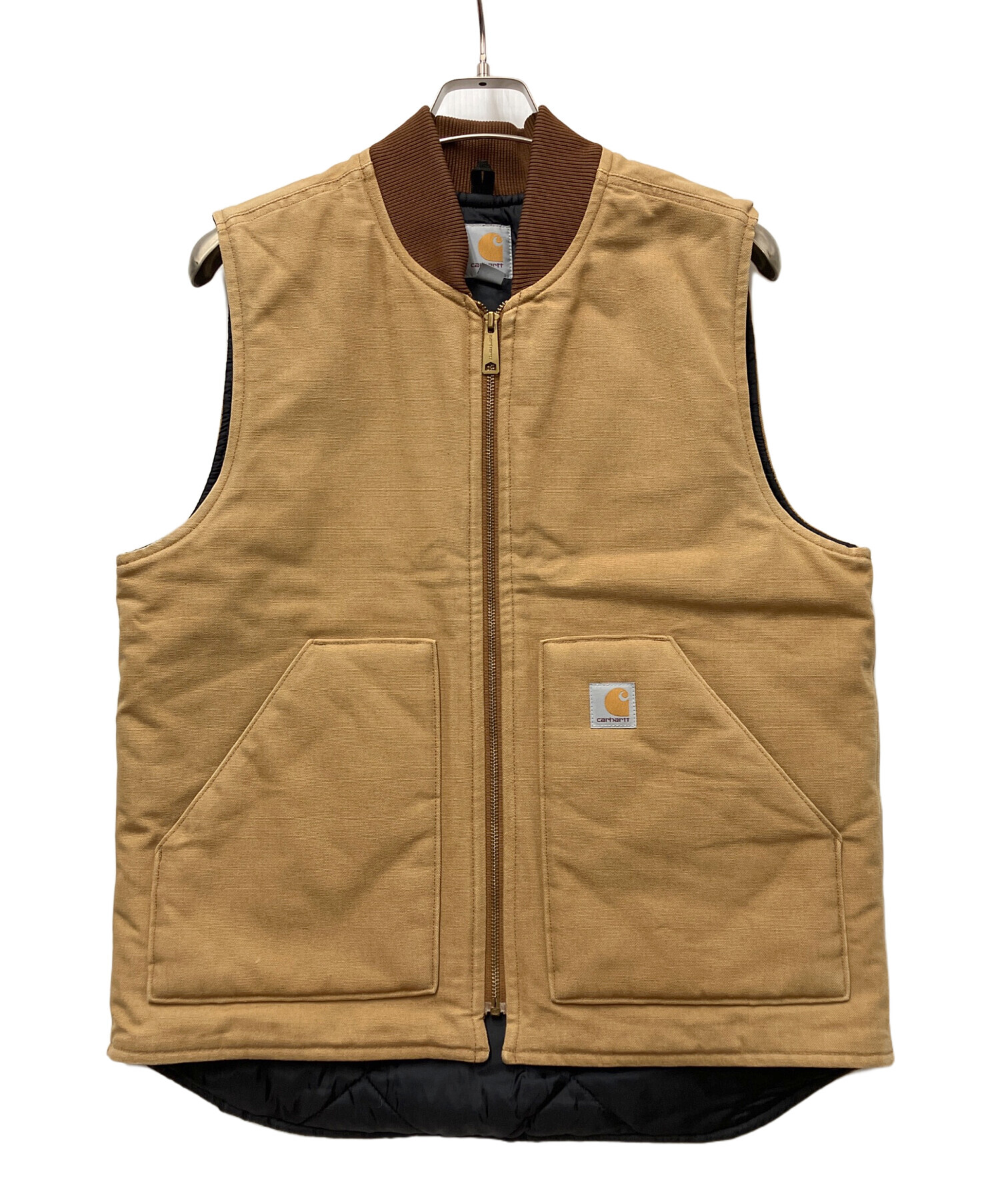 【美品】カーハート　ダックベストSベージュ 中古・古着通販】CarHartt (カーハート) ダックベスト ベージュ サイズ