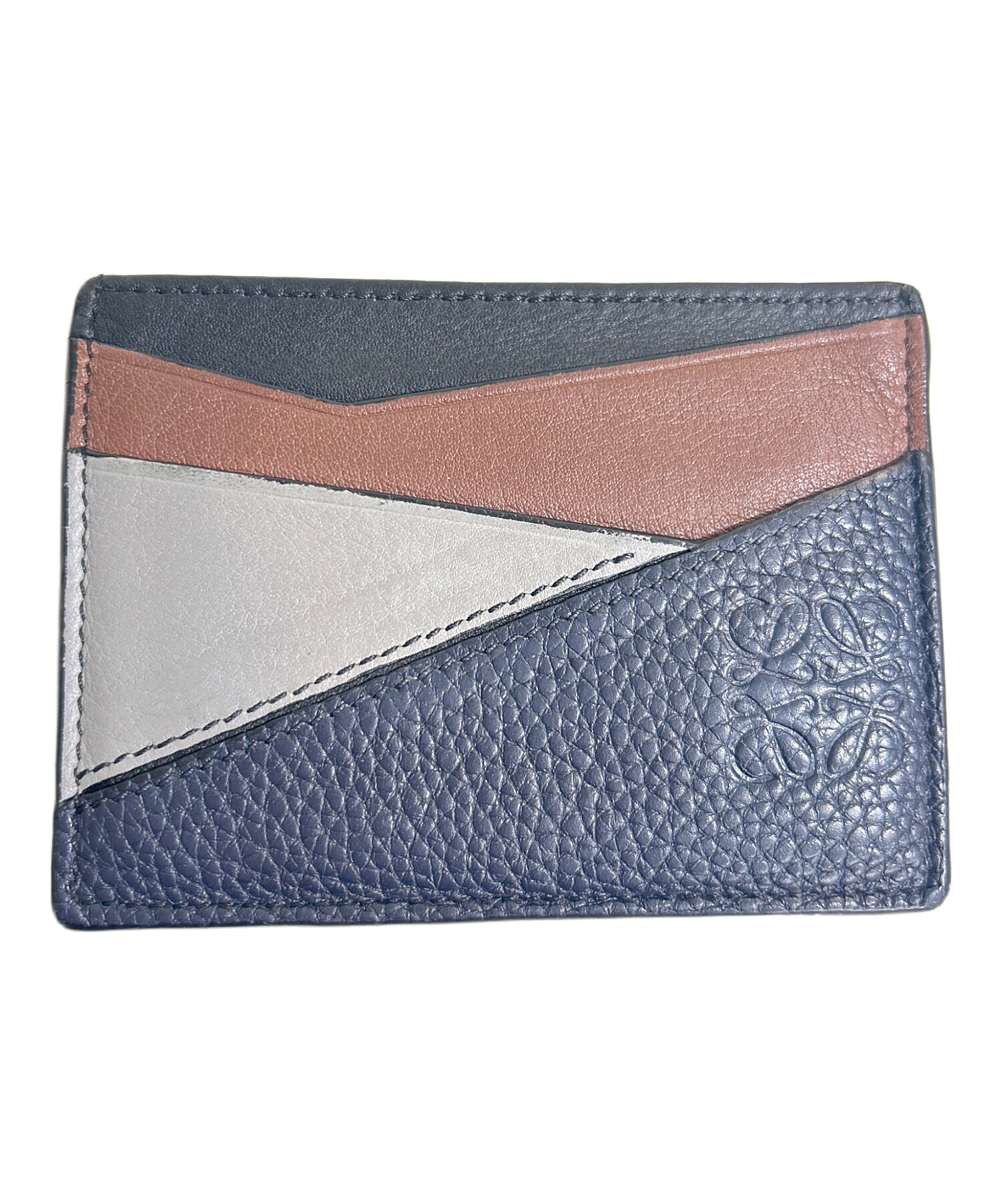 あ*る様 ロエベ LOEWE パズル カードホルダー ブルー グレー 中古・古着通販】LOEWE (ロエベ) パズルプレーンカードホルダーケース