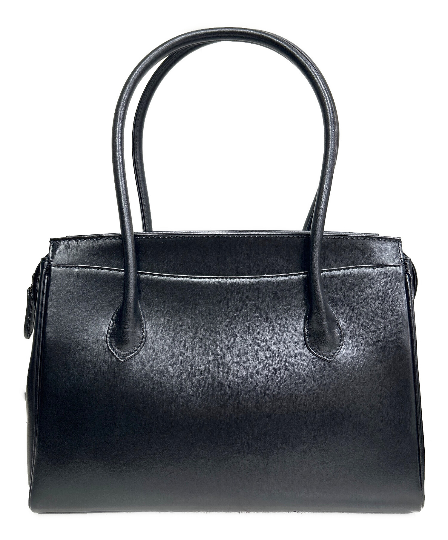 濱野皮革工芸　黒ハンドバッグ 中古・古着通販】濱野皮革工藝(HAMANO) (ハマノヒカクコウゲイ