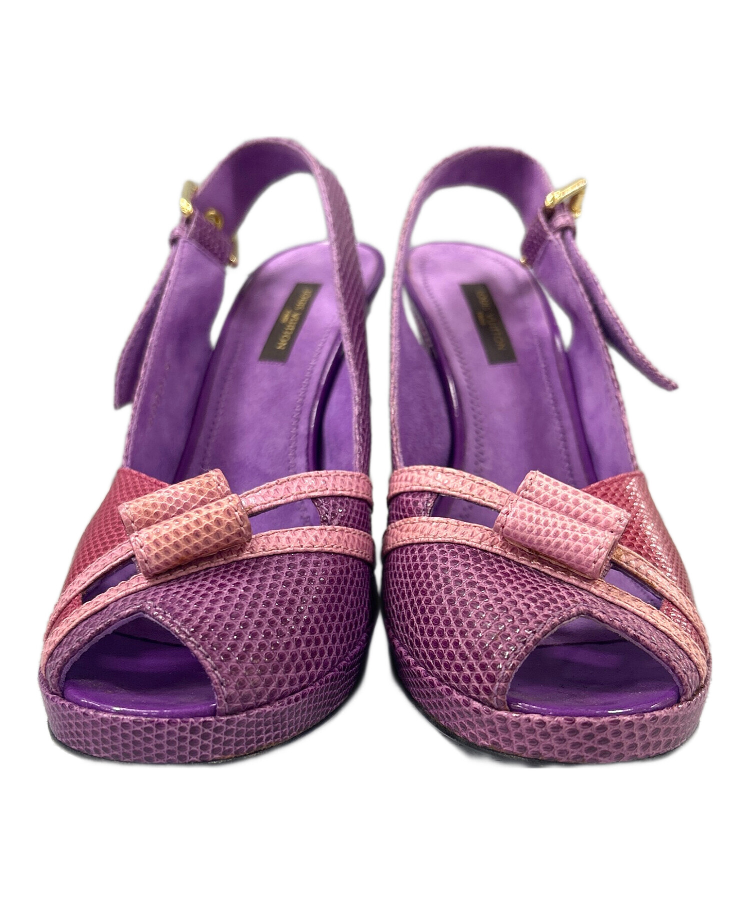 サンダル　ルイ　ヴィトン　35  1/2(ハーフ) 中古・古着通販】LOUIS VUITTON (ルイ ヴィトン) リザードサンダル