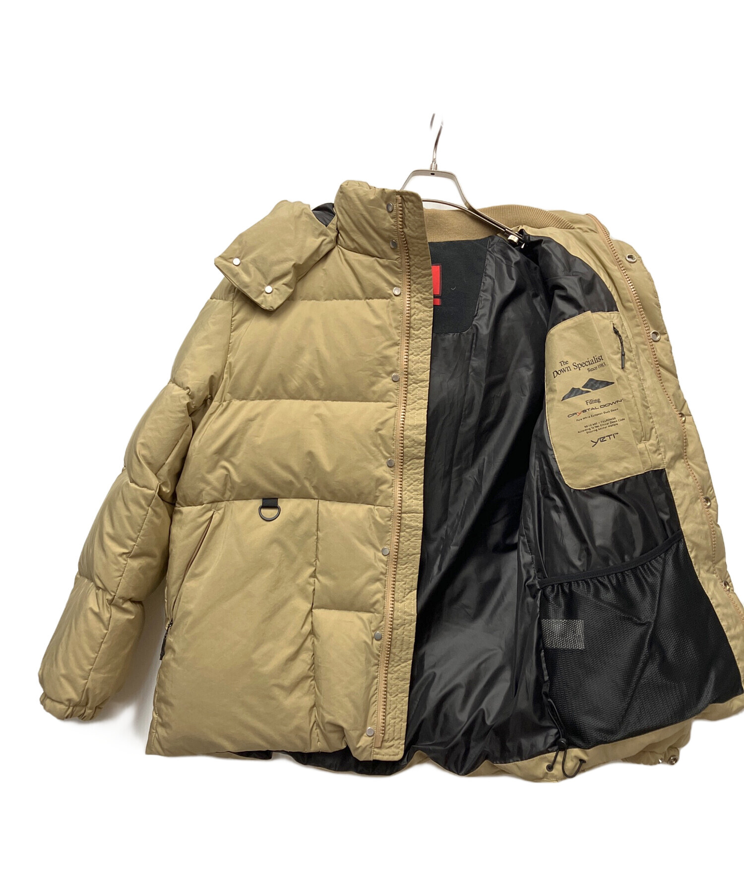 Yeti / ダウンジャケット/L/コットン/BLK/YU41001 中古・古着通販】Yeti (イエティ) ダウンジャケット カーキ サイズ:M