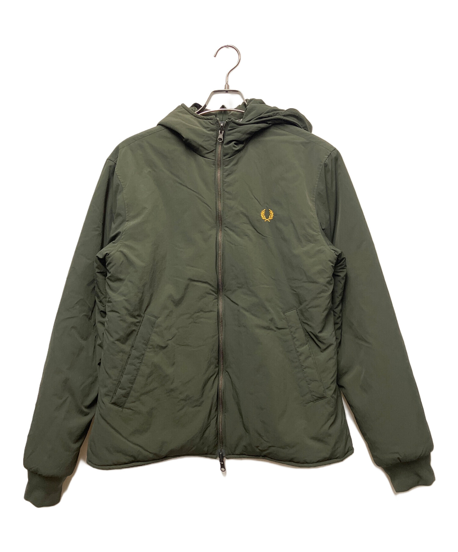 FRED PERRYフレッドペリーモッズコートアウターフード付刺繍ロゴ人気古着 FRED PERRY（フレッドペリー） モッズコート ジップイン ライナー