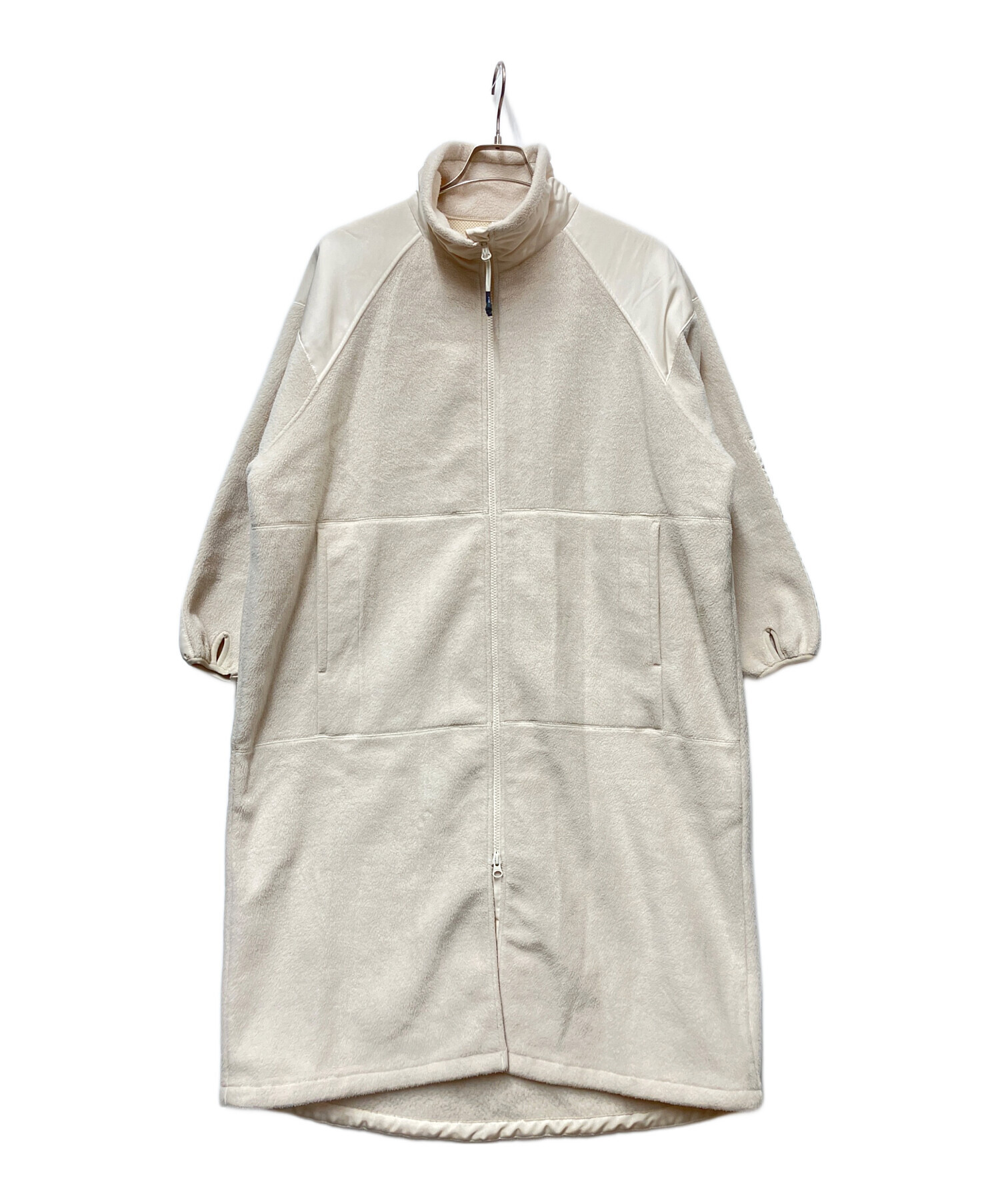 中古・古着通販】HYKE (ハイク) フリースロングコート アイボリー