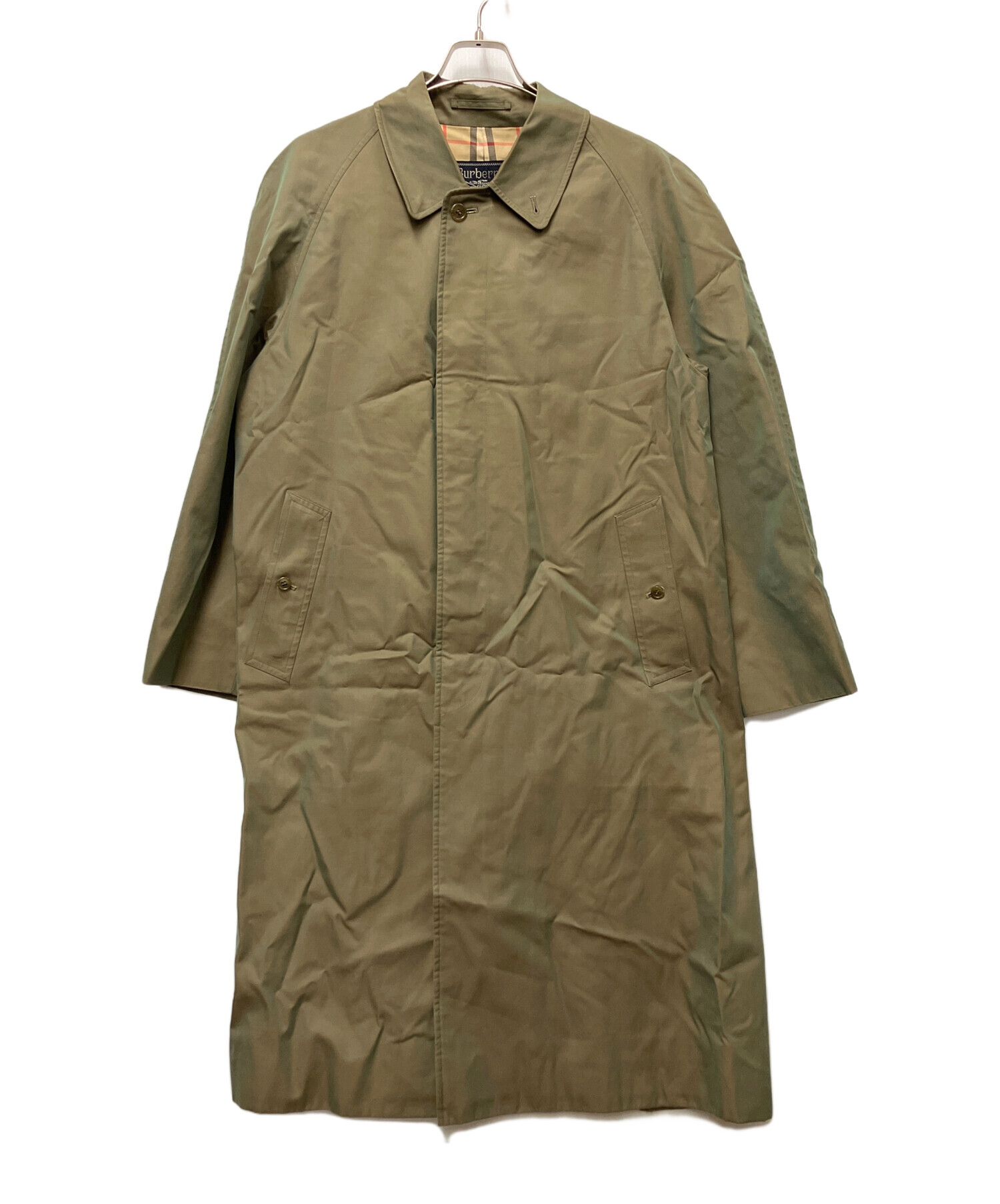 【最終値下げ】Burberry カーキ ステンカラーコート 90's 中古・古着通販】Burberry's (バーバリー) ステンカラーコート カーキ