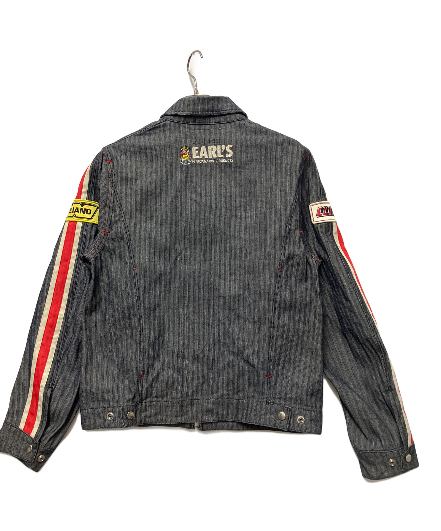 当時物 Earl's レーシング、MA-1ジャケット 中古・古着通販】Earl's (アールズ) レーシングジャケット インディゴ
