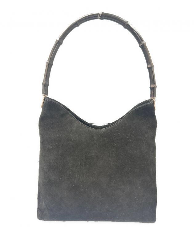 中古・古着通販】GUCCI (グッチ) バンブーハンドバッグ ブラック