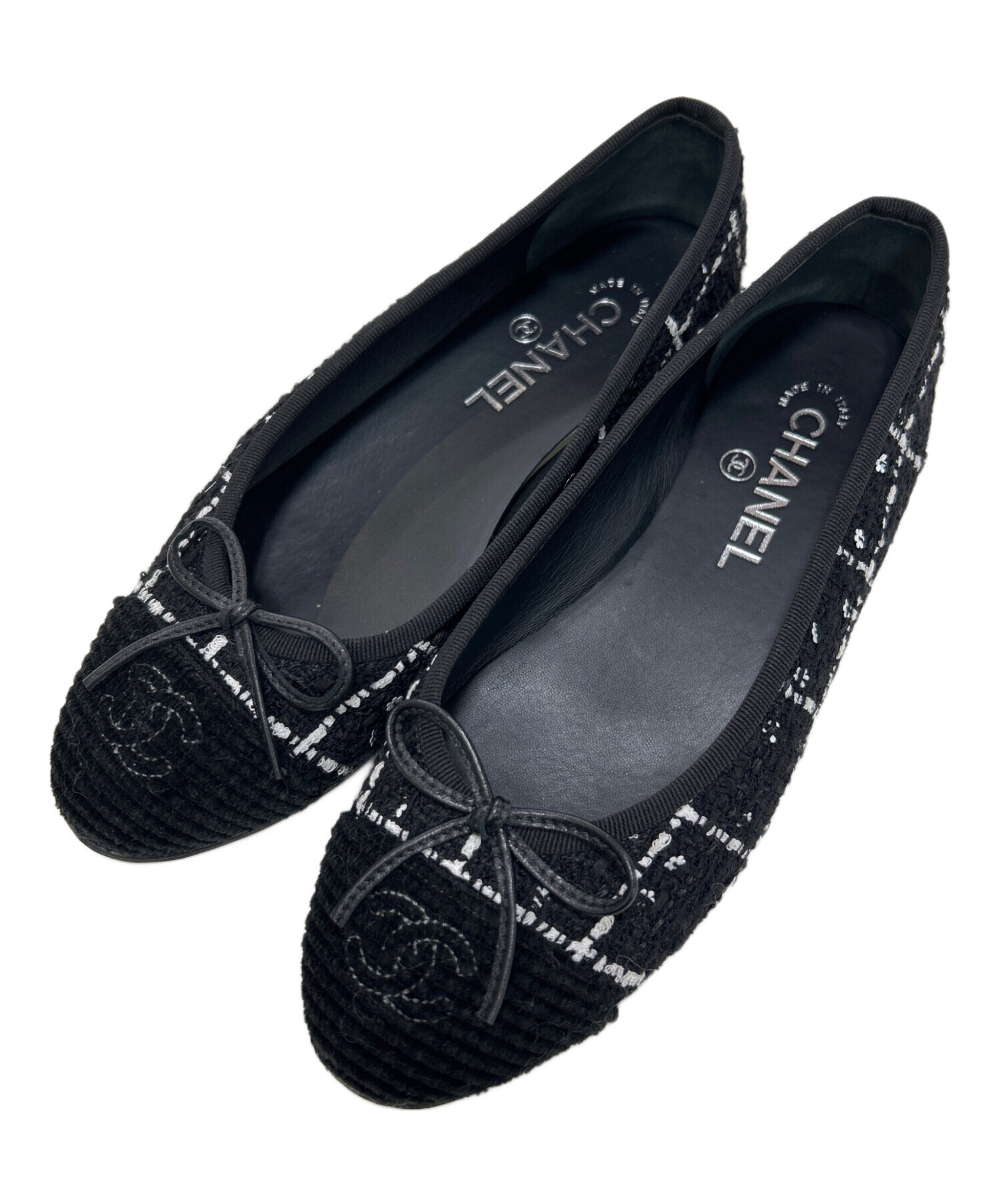 中古・古着通販】CHANEL (シャネル) ココマーク リボン付きツイード