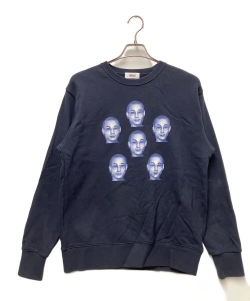 中古・古着通販】ARAKI (アラキ) プリントスウェット ネイビー サイズ