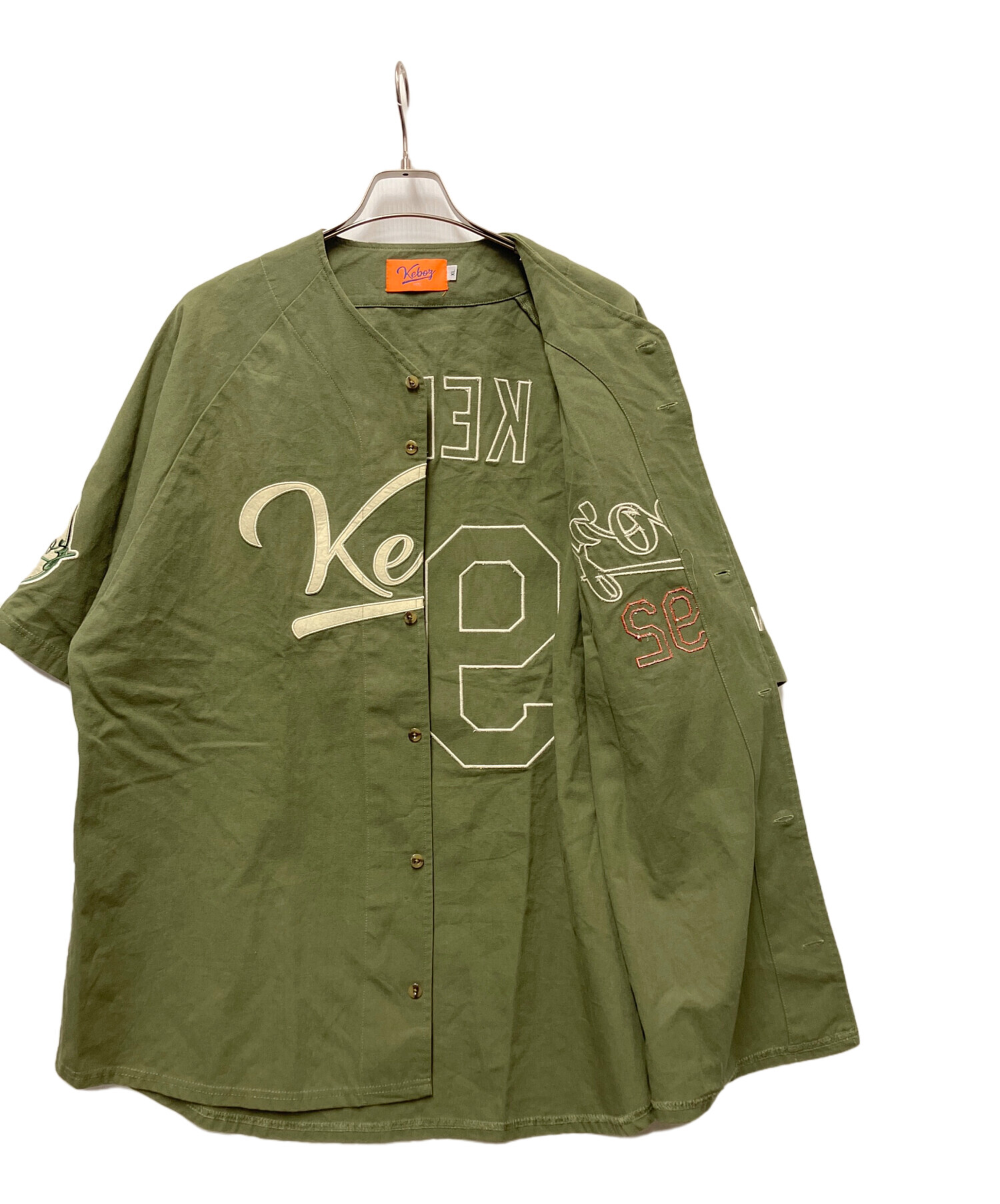 中古・古着通販】KEBOZ (ケボズ) ベースボールシャツ カーキ サイズ:XL