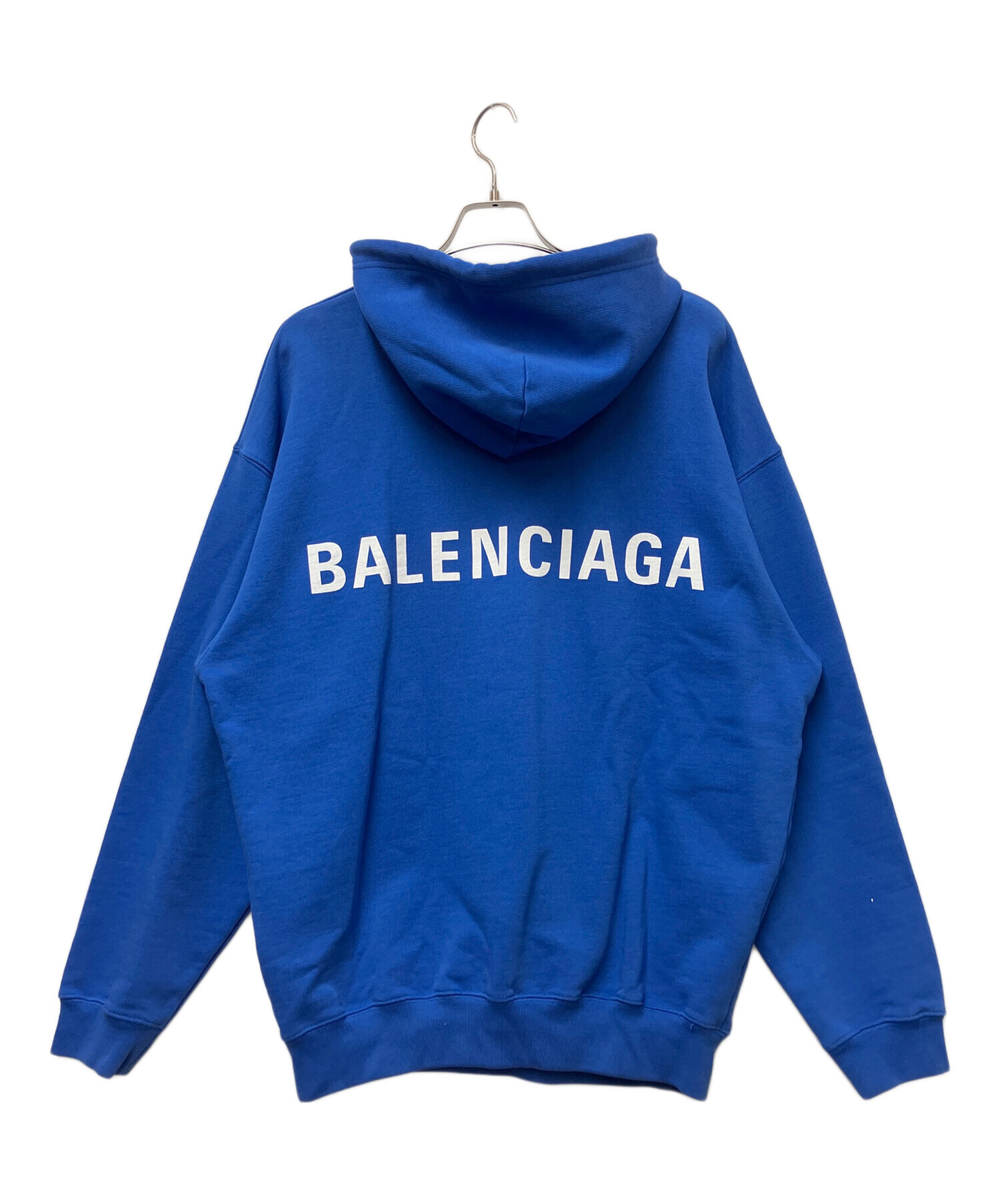 BALENCIAGA ユニセックス パーカー ブルー L 中古・古着通販】BALENCIAGA (バレンシアガ) プルオーバーパーカー