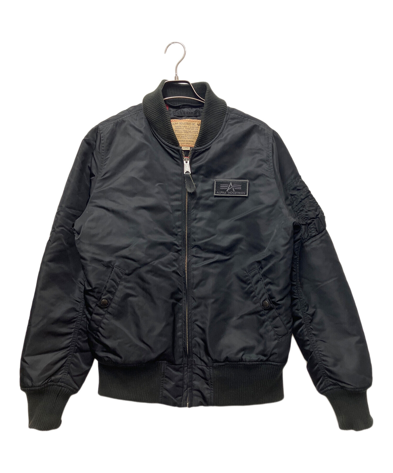 中古・古着通販】ALPHA (アルファ) MA-1ジャケット ブラック サイズ:L