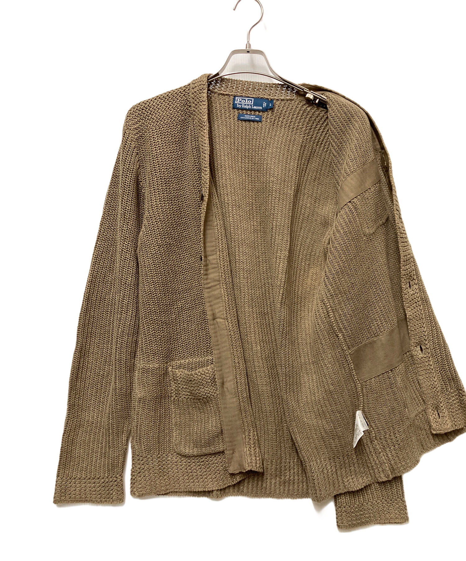 【状態◯】ポロ ラルフローレン コットン 厚手 ニット カーディガン 古着 中古・古着通販】POLO RALPH LAUREN (ポロ・ラルフローレン) 厚手