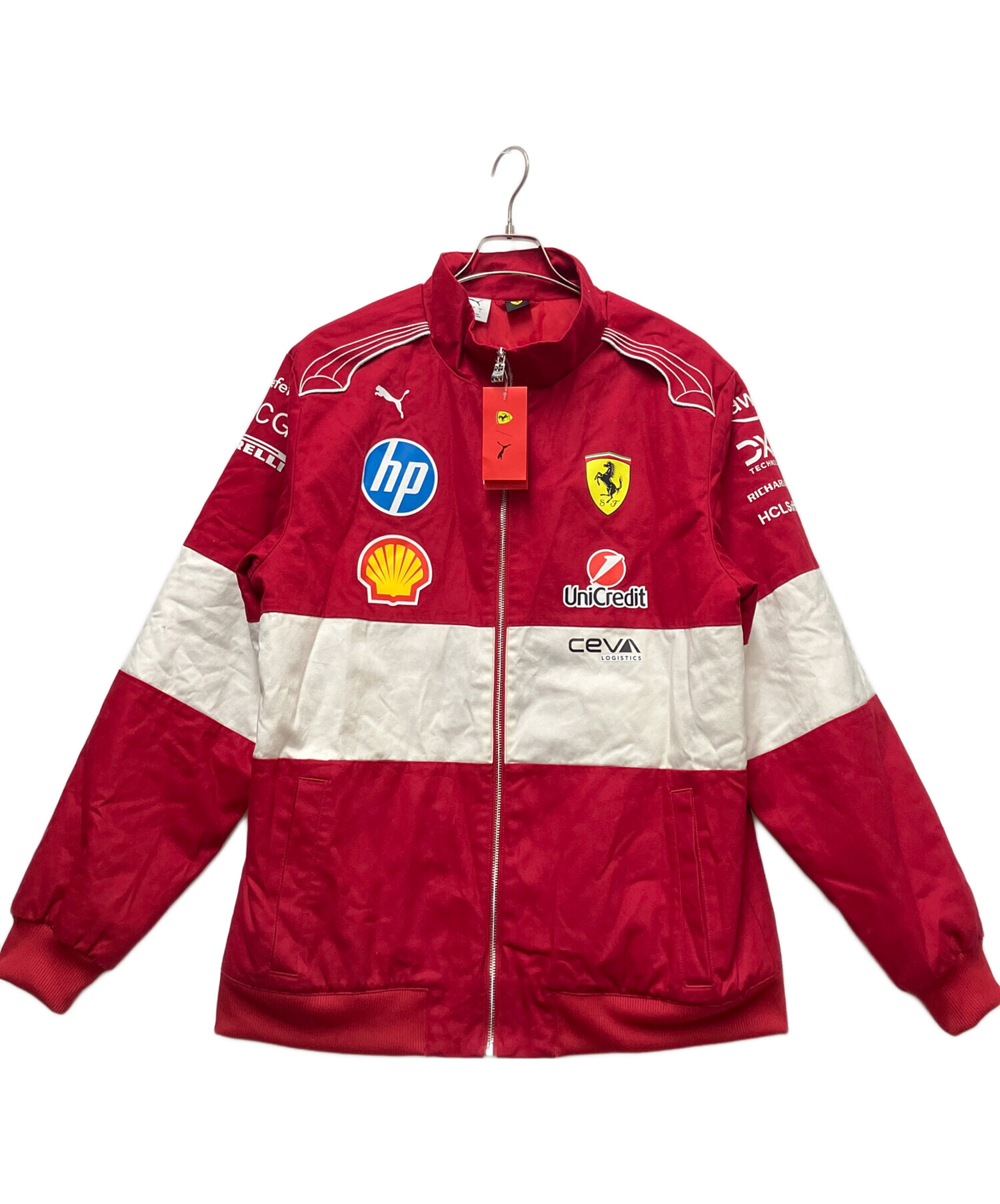 中古・古着通販】PUMA (プーマ) レーシングジャケット レッド サイズ:L 