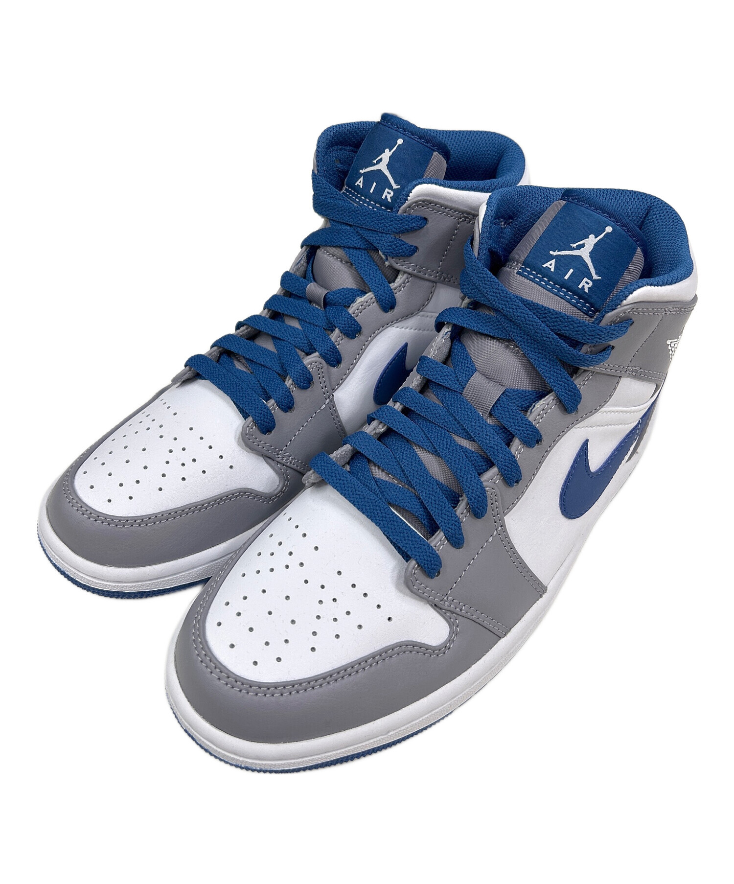 中古・古着通販】NIKE (ナイキ) AIR JORDAN 1 MID ブルー×グレー 