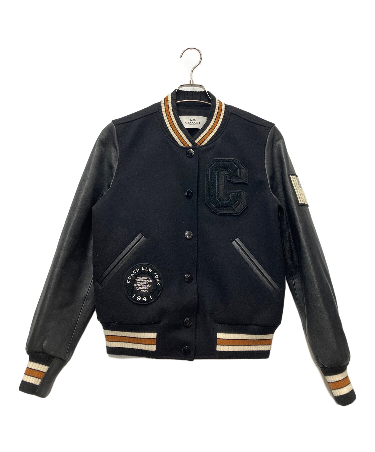 ★美品★コーチ【COACH】スタジャン　XSサイズ COACH（コーチ）スタジャン 紺 サイズ:0(XS位) メンズ/2200540580019