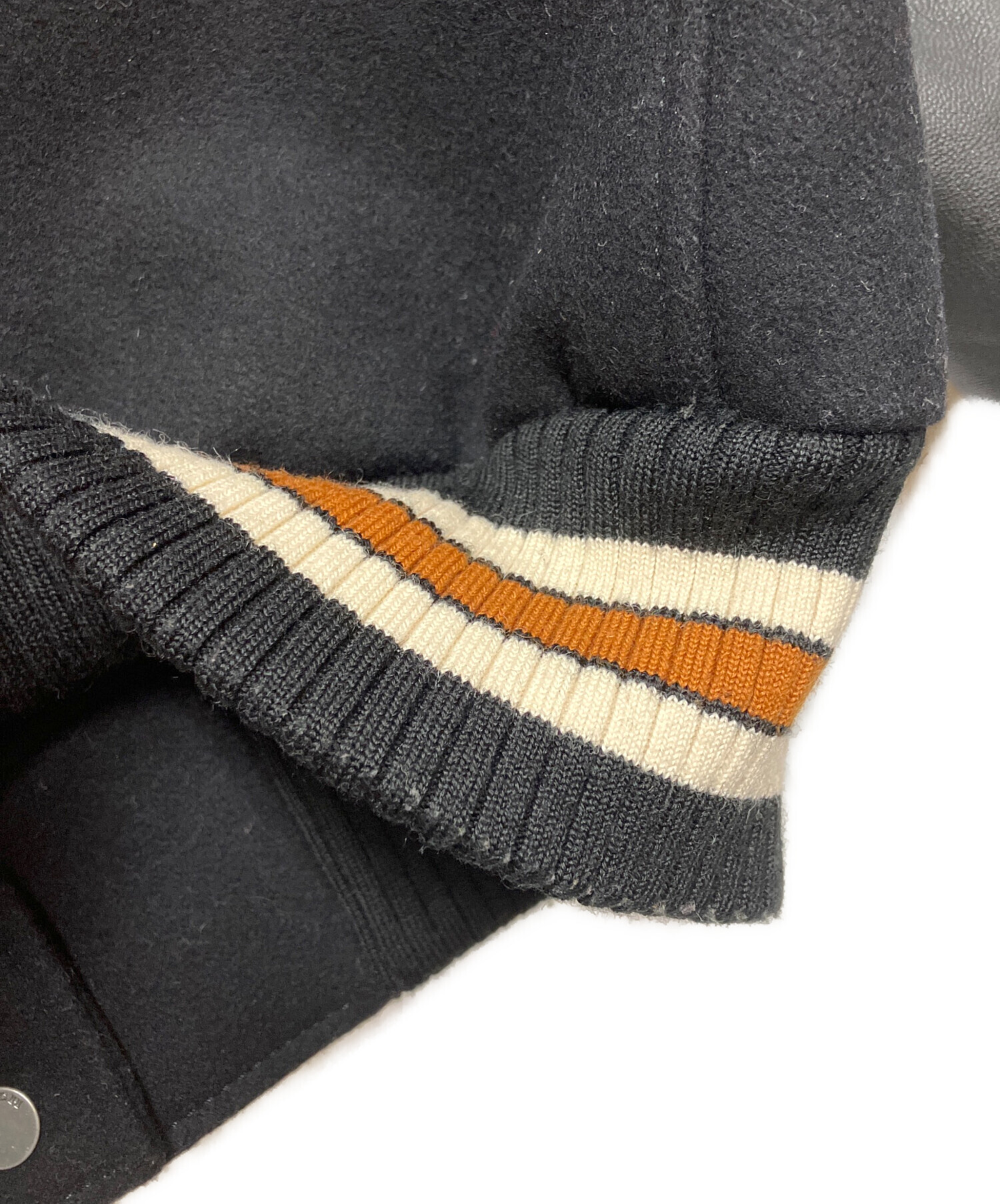 中古・古着通販】COACH (コーチ) スタジャン ブラック×ベージュ サイズ