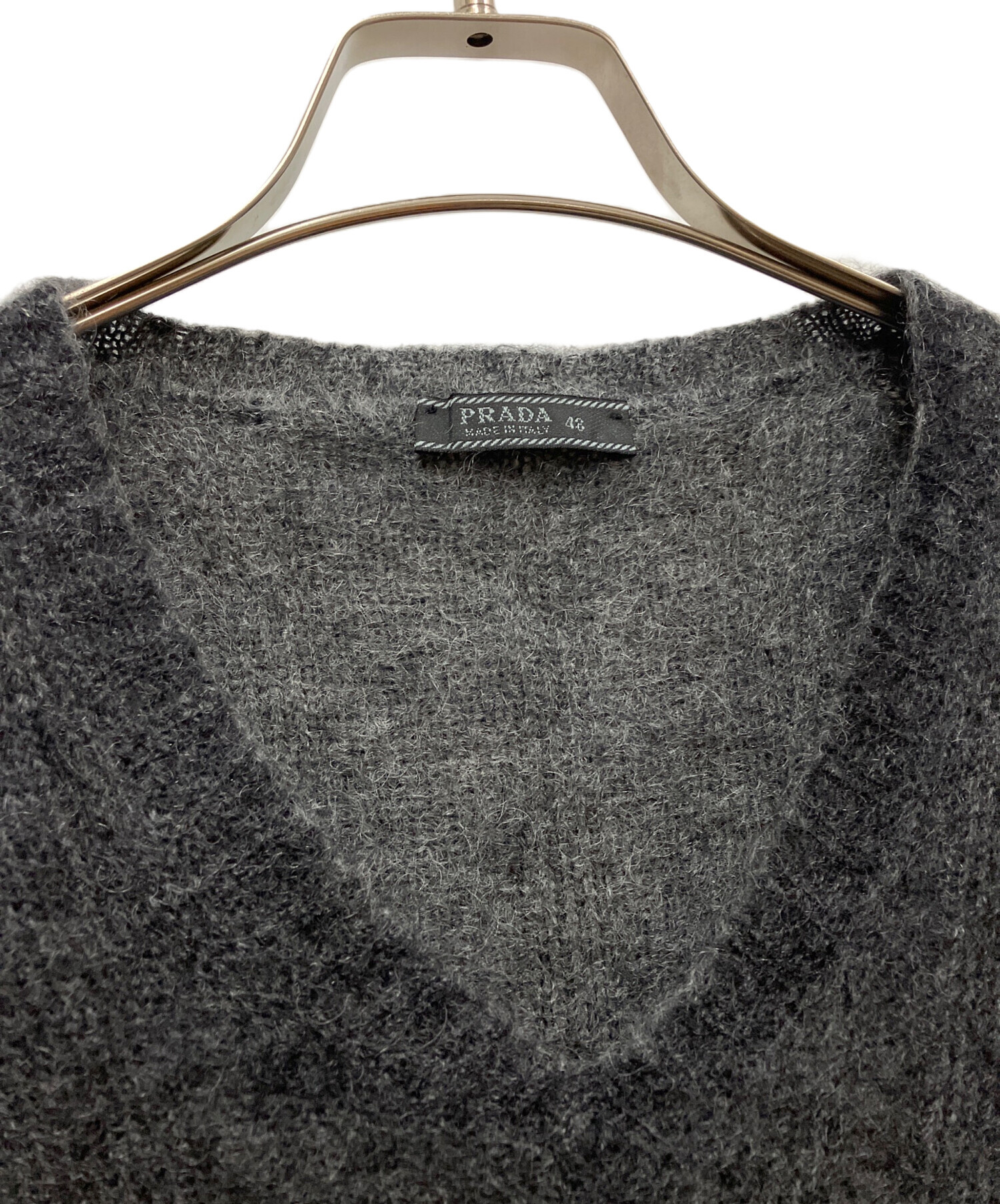 PRADA プラダ　カシミヤ　ニット　グレー　48 M ☆本日限定特価☆ PRADA プラダ カシミヤ ニット グレー 48 M ☆本日限定特価☆ PRADA
