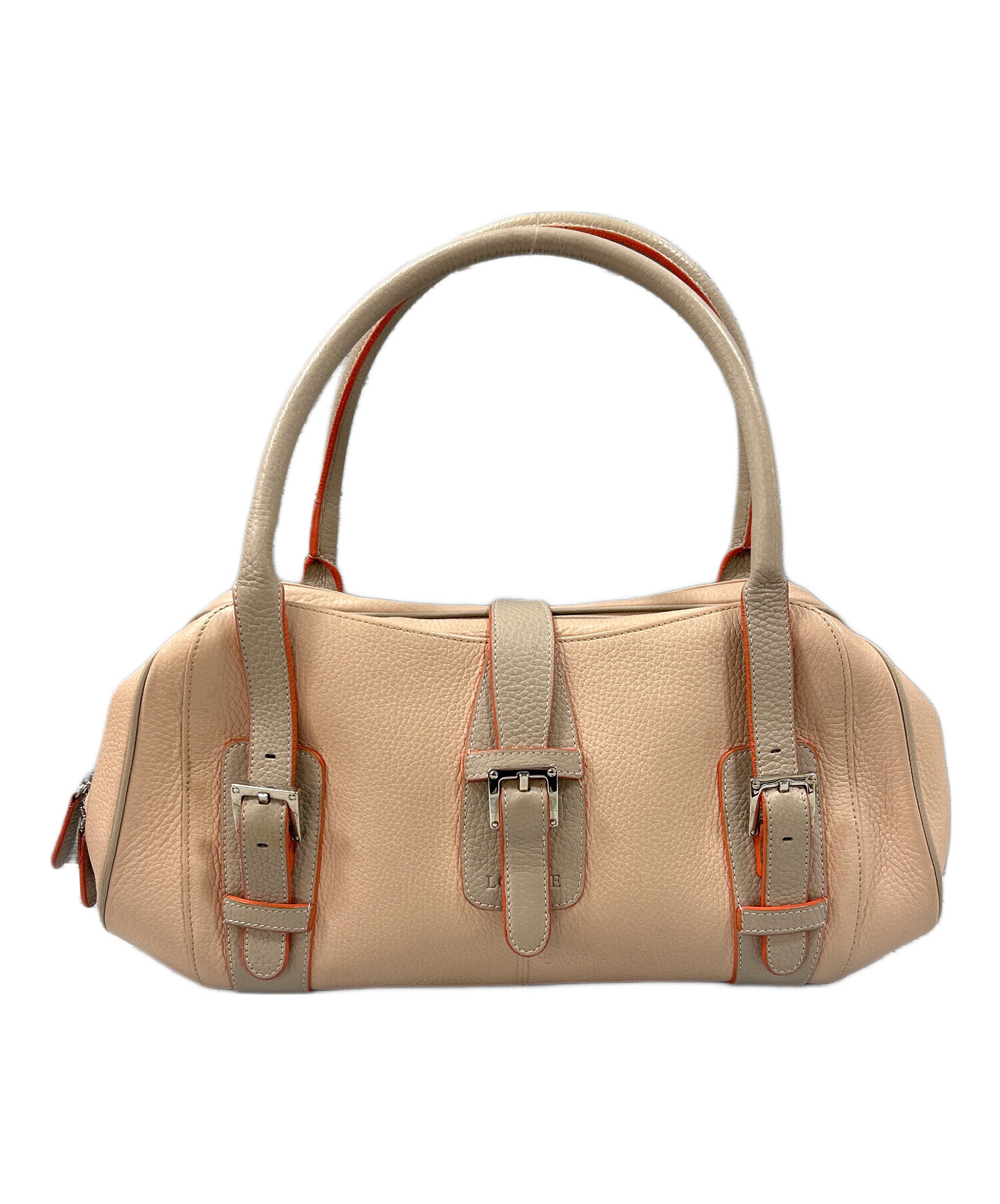 中古・古着通販】LOEWE (ロエベ) センダハンドバッグ ピンクベージュ