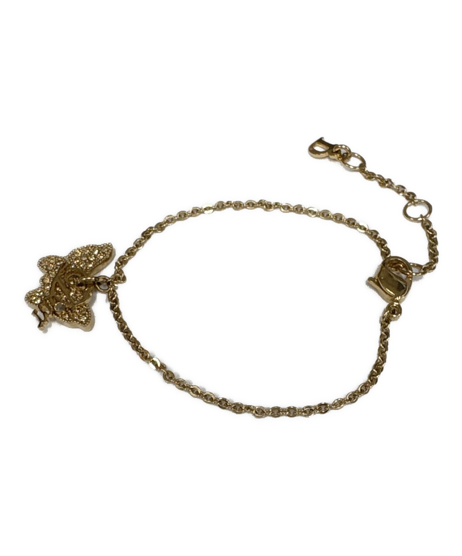 中古・古着通販】Dior (ディオール) 蝶モチーフブレスレット ゴールド 