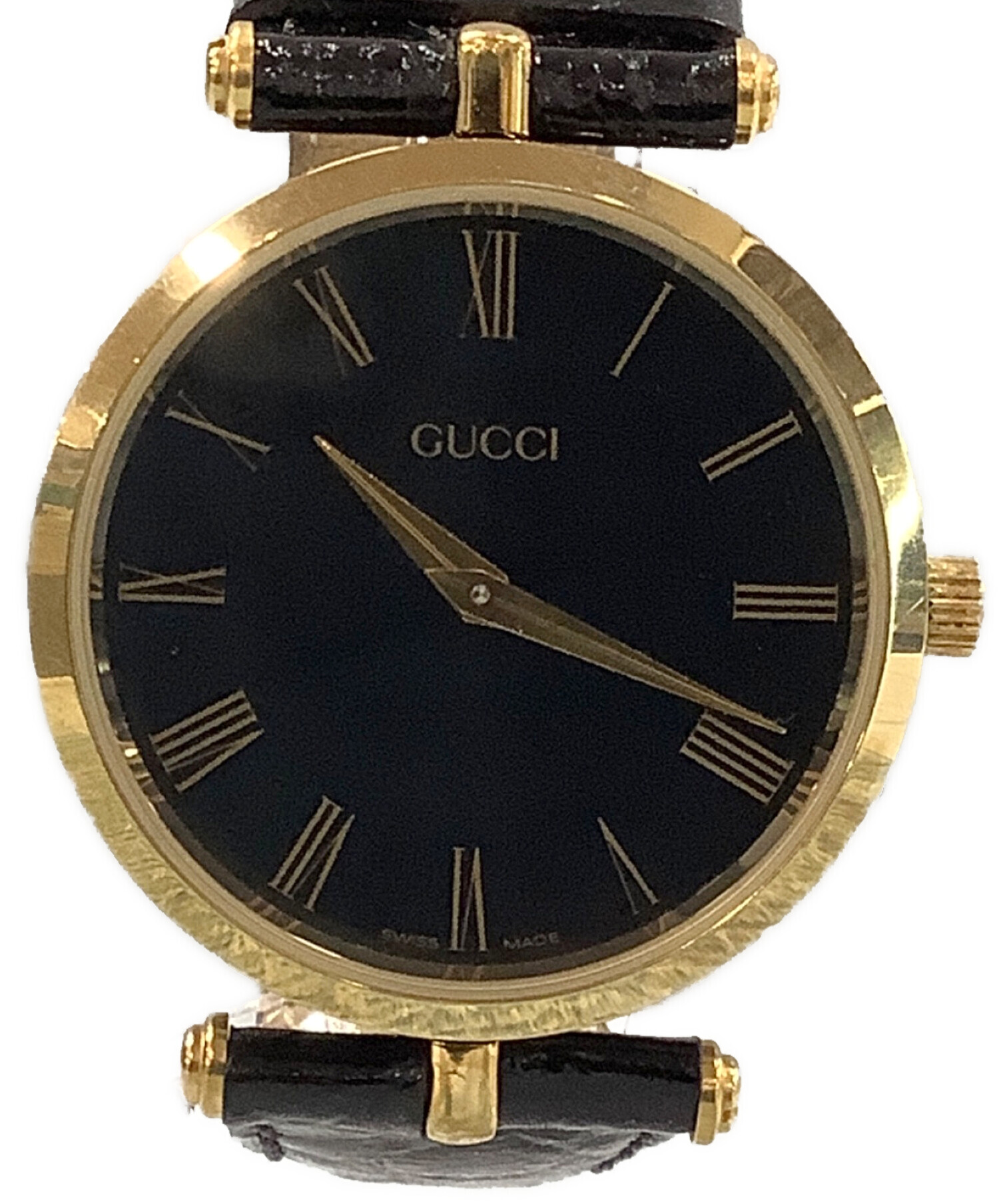 中古・古着通販】GUCCI (グッチ) クォーツ腕時計 ブラック｜ブランド