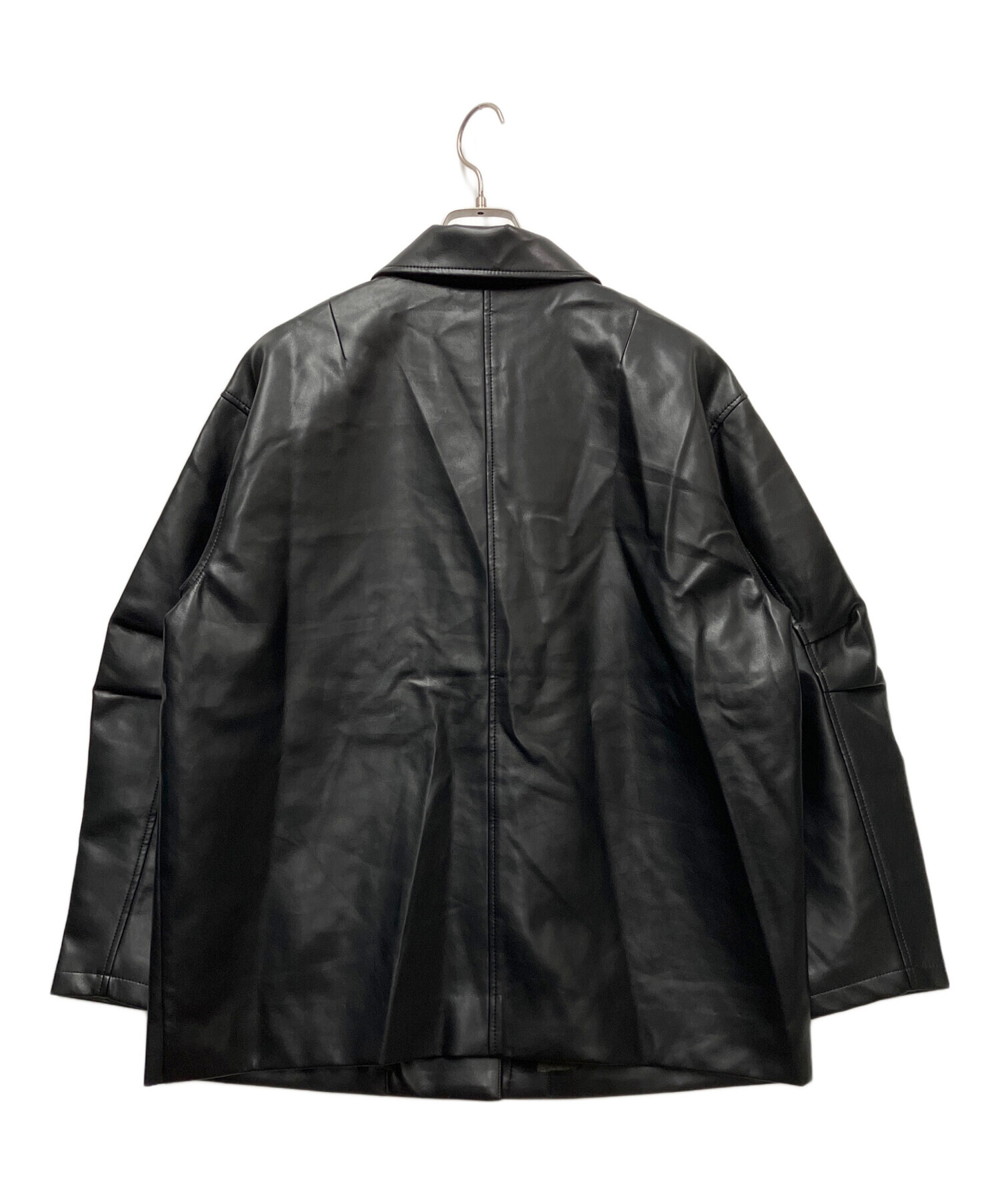 中古・古着通販】CITEN (シテン) フェイクレザージャケット ブラック