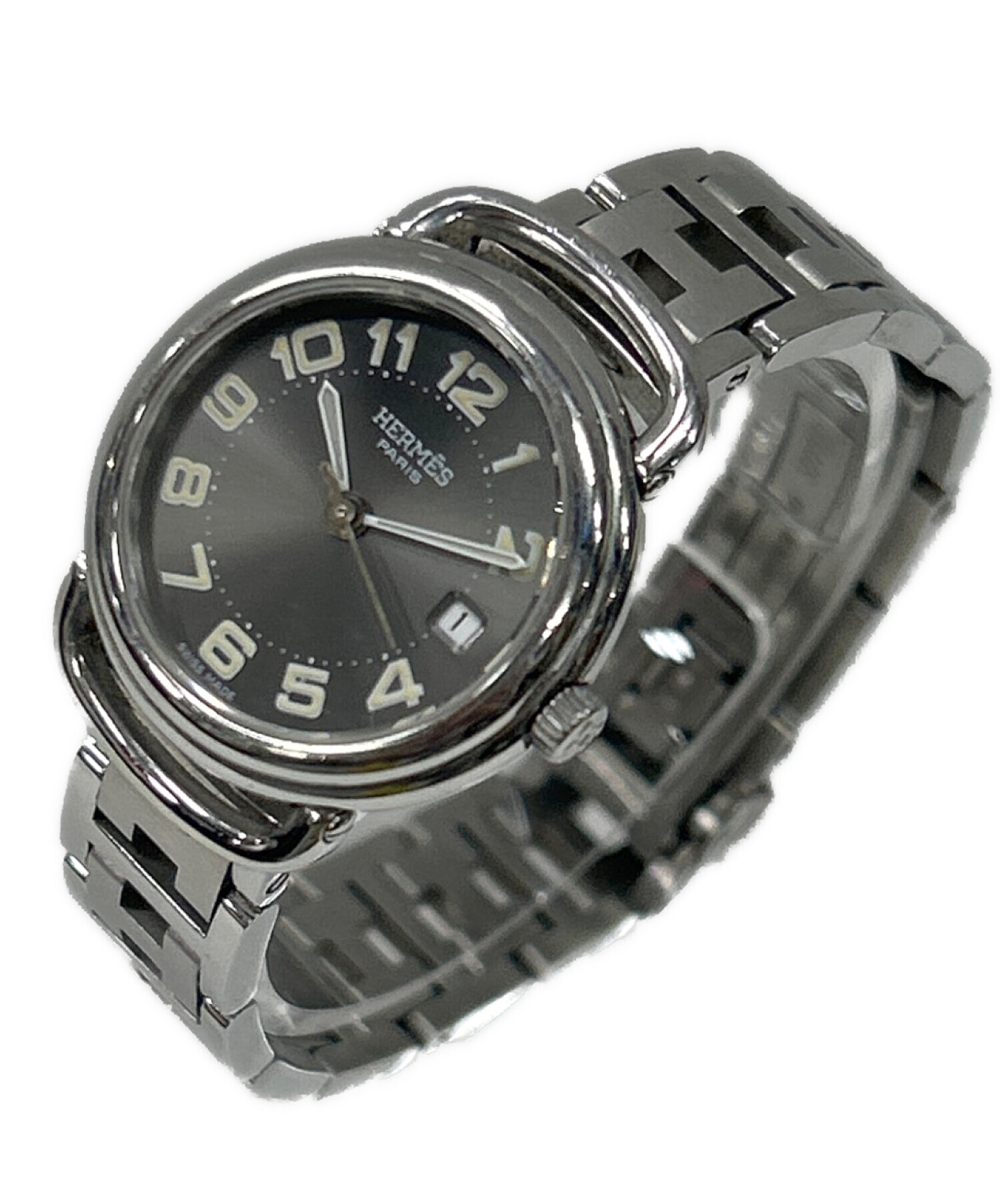 ウォッチHERMES ☆エルメス クオーツ デイト☆USED エルメス