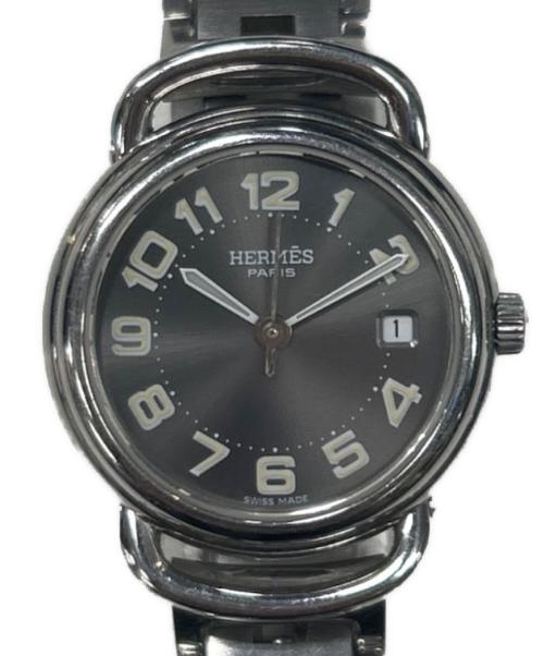 中古・古着通販】HERMES (エルメス) プルマンデイトクォーツ腕時計