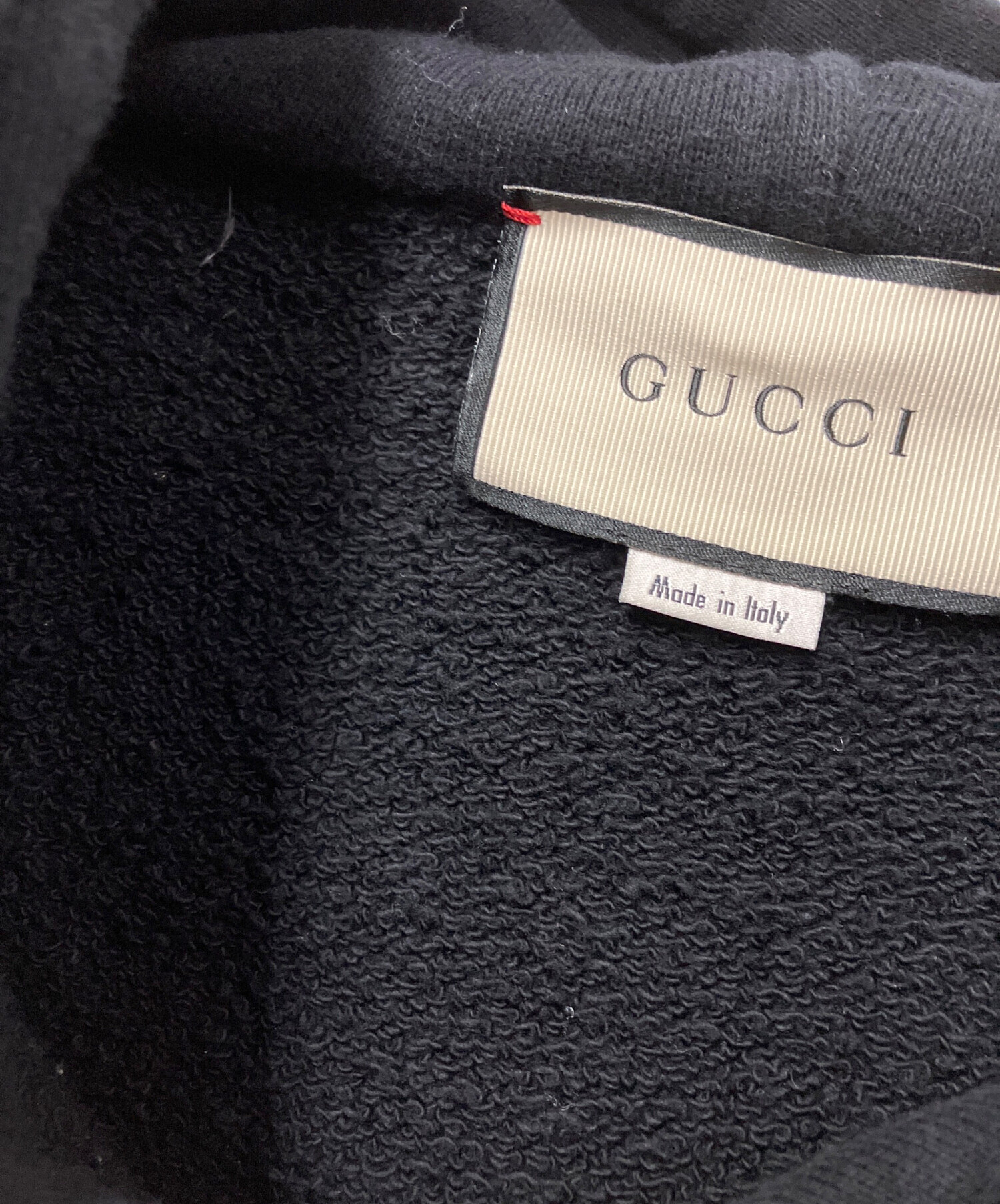 中古・古着通販】GUCCI (グッチ) プルオーバーパーカー ブラック