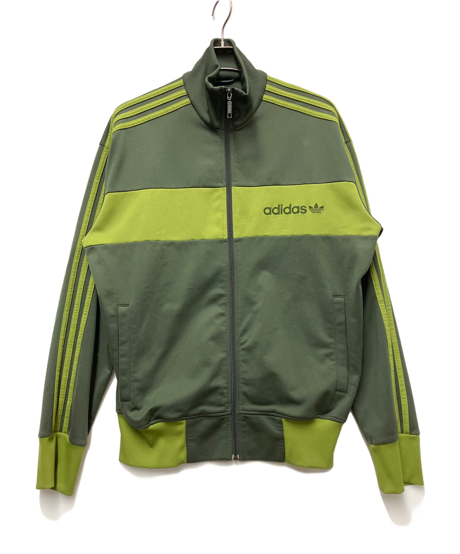 中古・古着通販】adidas (アディダス) トラックジャケット 黄緑 サイズ 