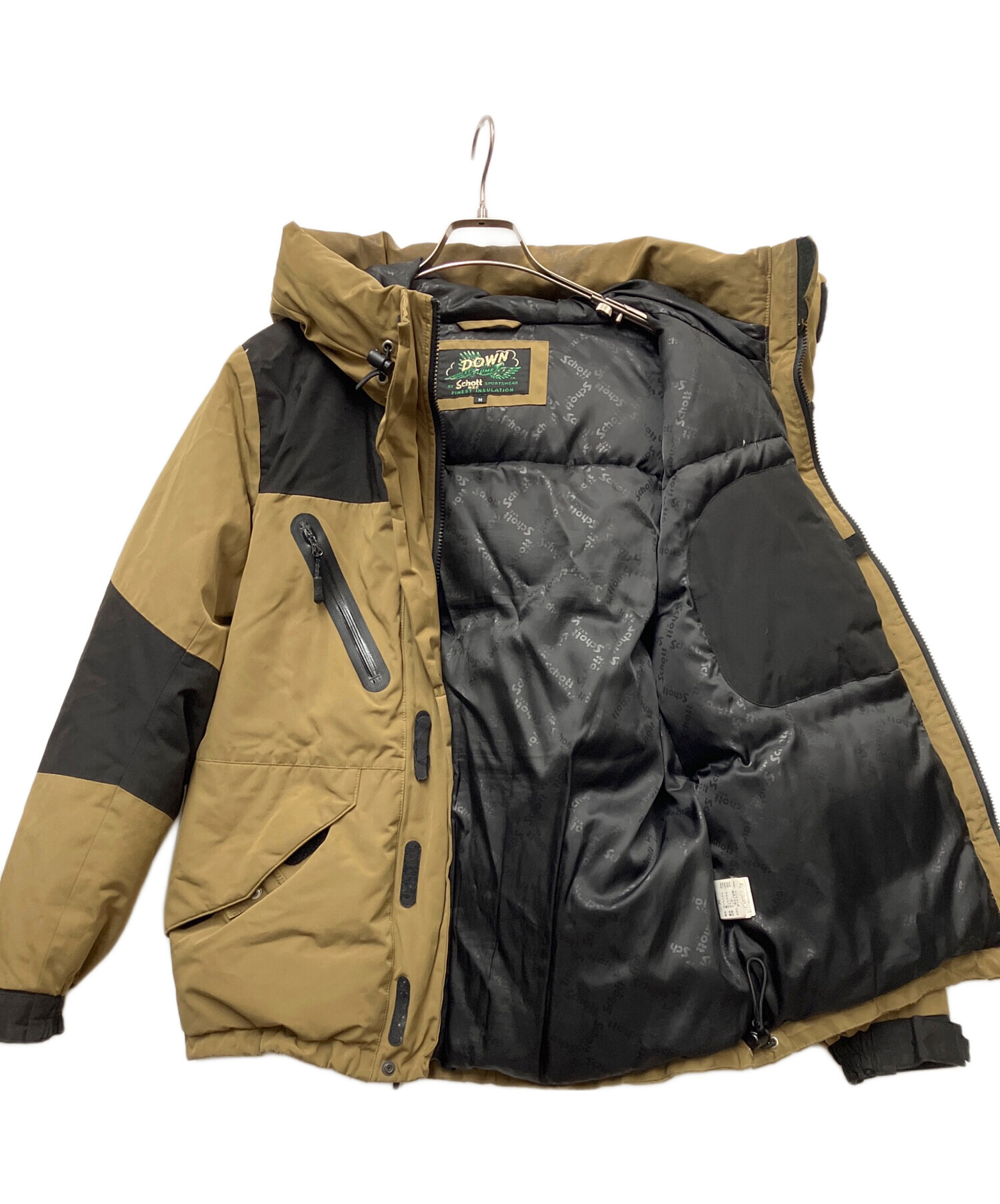 中古・古着通販】Schott (ショット) ダウンジャケット カーキ サイズ:M 