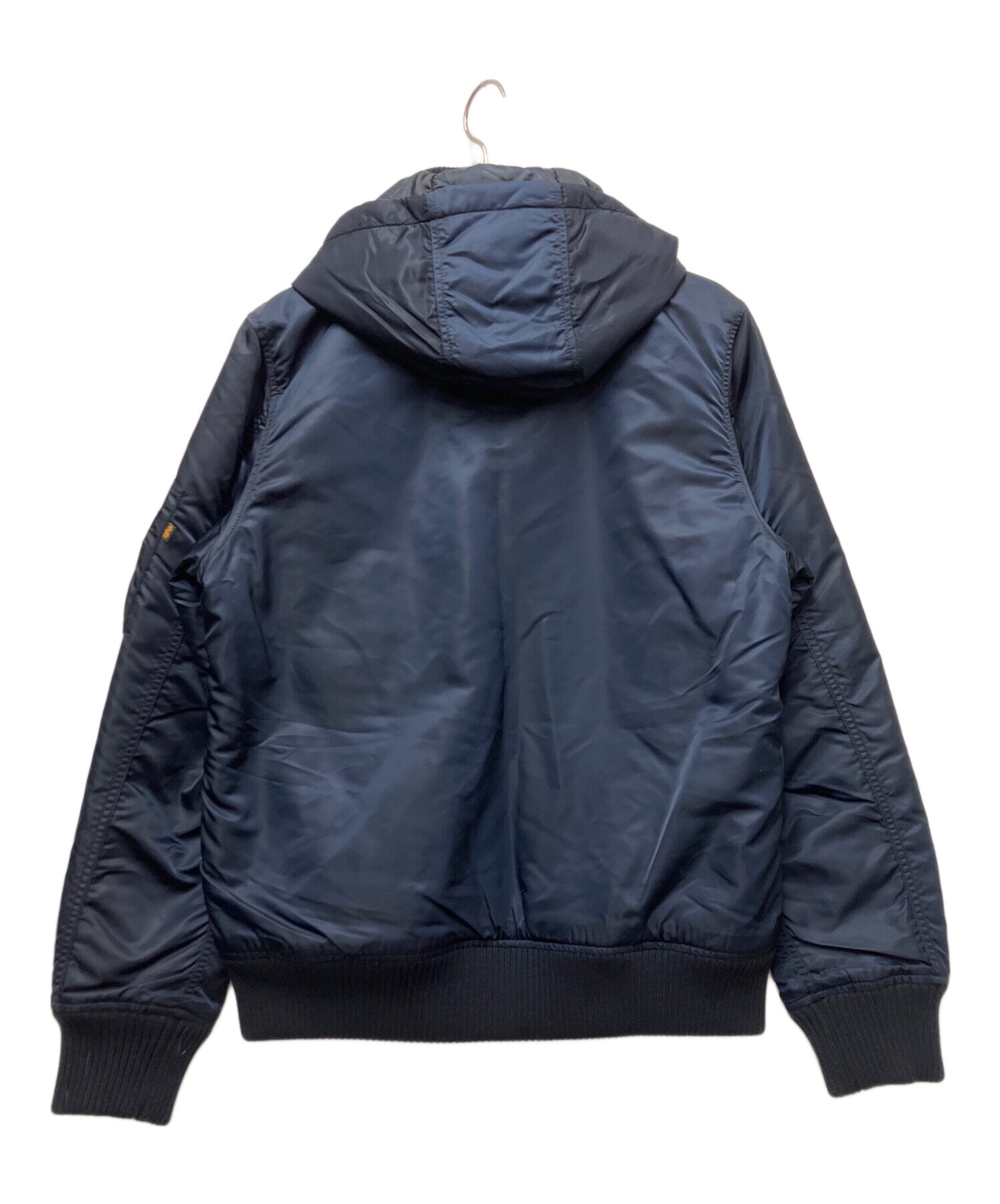 中古・古着通販】ALPHA (アルファ) HOODED RIB JACKET ネイビー サイズ