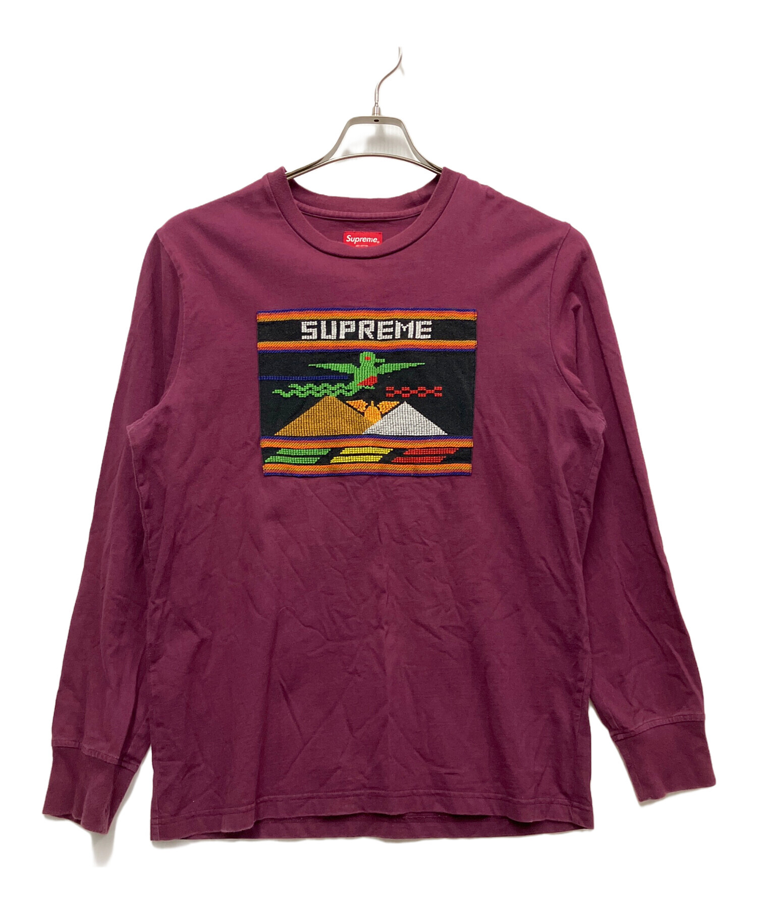中古・古着通販】SUPREME (シュプリーム) 長袖カットソー ワインレッド 