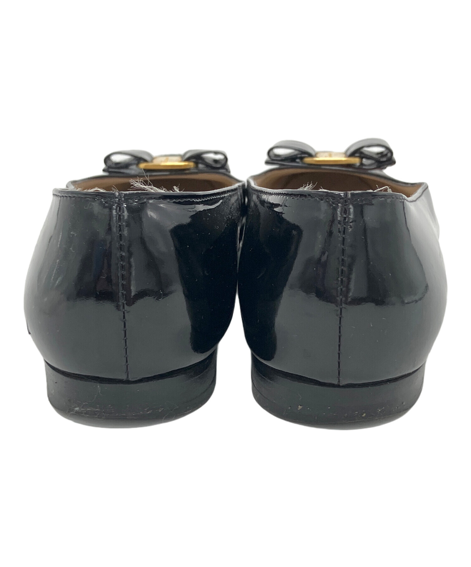 【新品】Salvatore Ferragamo パテント バレエシューズ 中古・古着通販】Salvatore Ferragamo (サルヴァトーレ フェラガモ