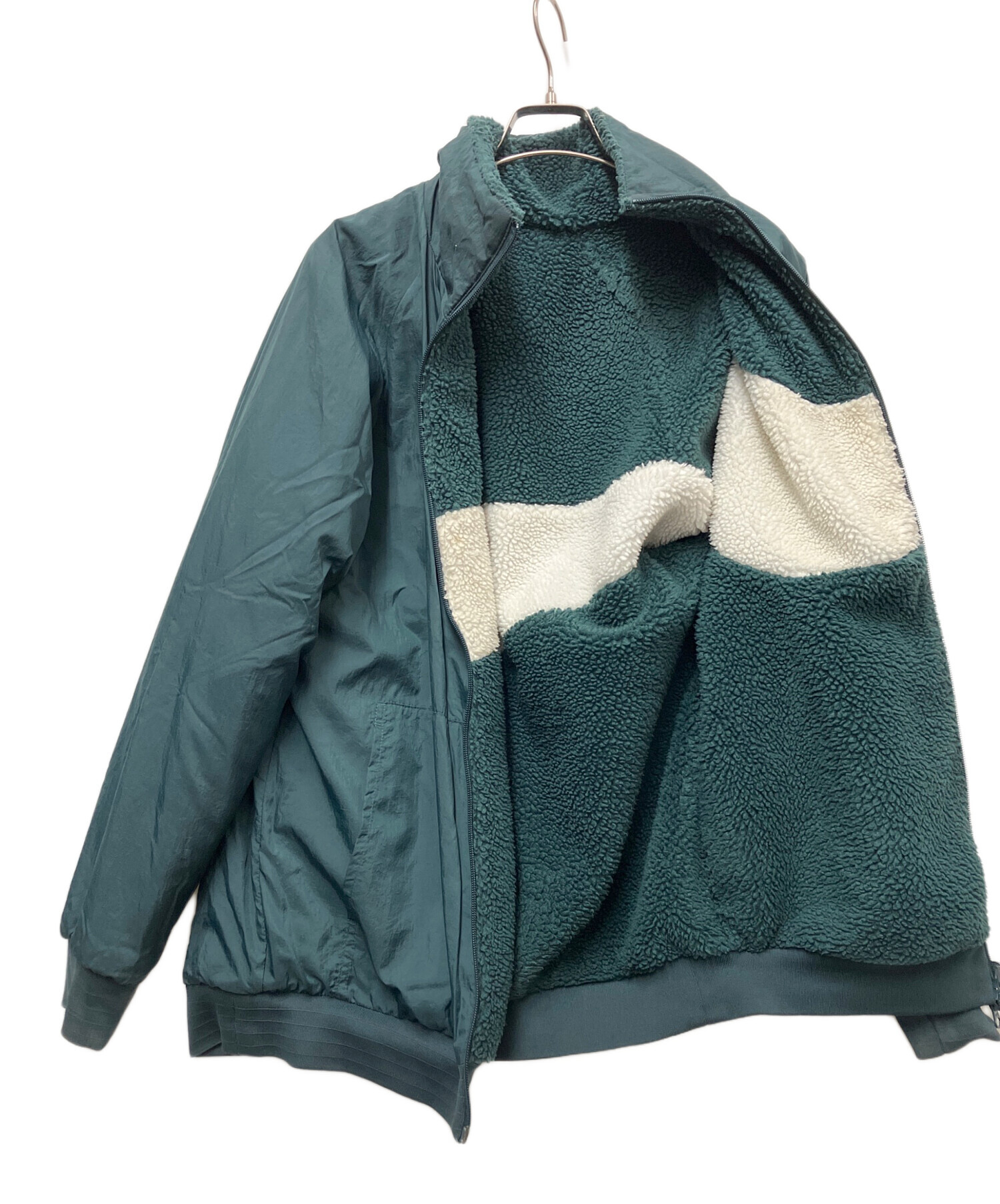 中古・古着通販】NIKE (ナイキ) シェルパジャケット グリーン×ホワイト 