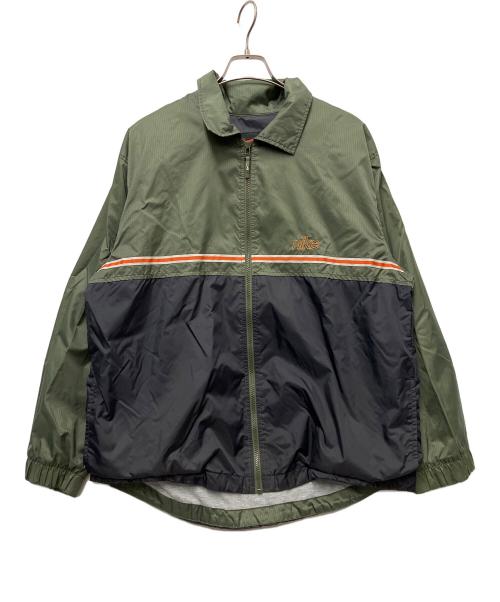 NIKEナイロンジャケット カーキ ドローコード付き XL 古着ビッグシルエット 中古・古着通販】NIKE (ナイキ) ナイロンジャケット カーキ×ブラック