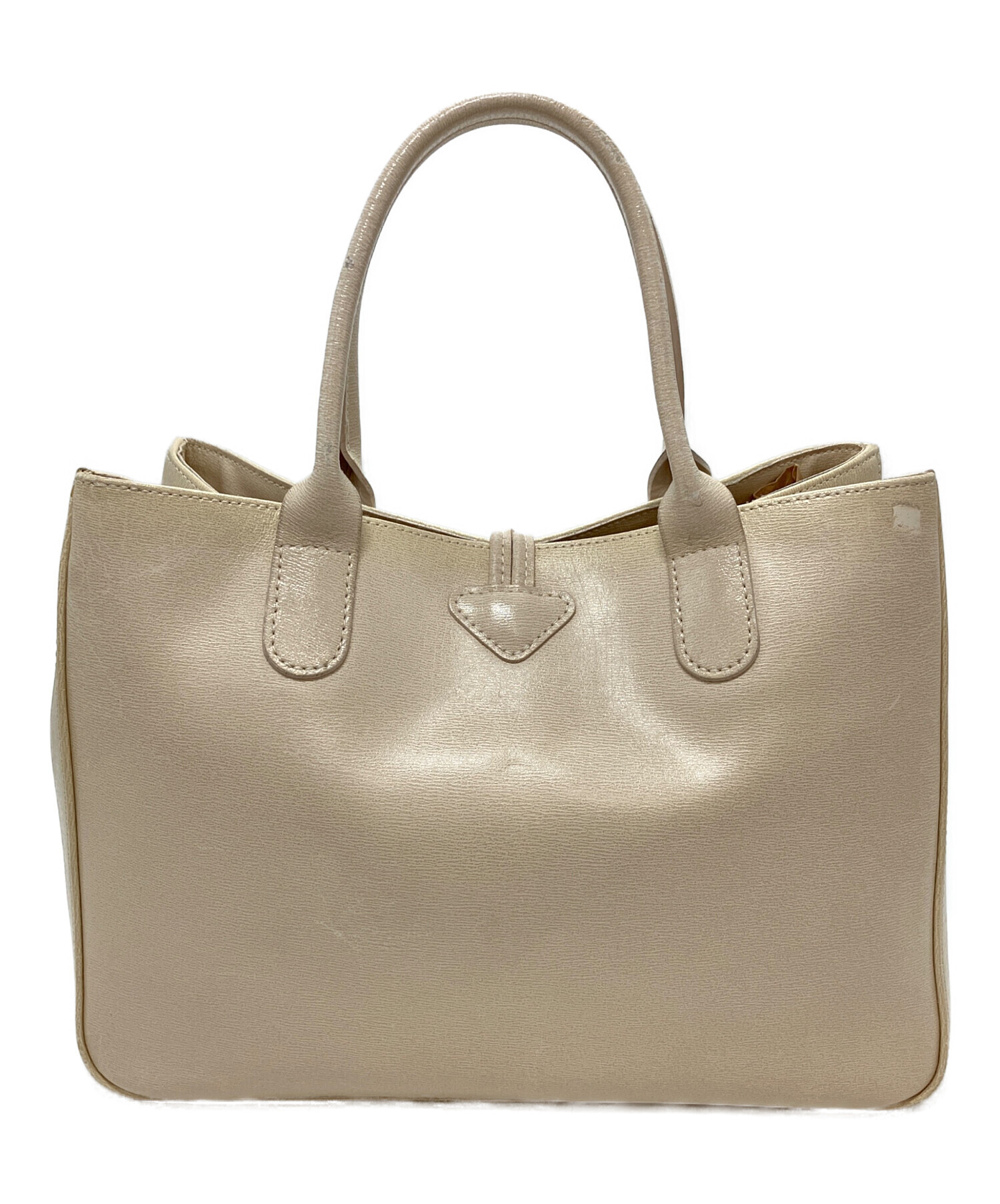 中古・古着通販】LONGCHAMP (ロンシャン) ハンドバッグ アイボリー