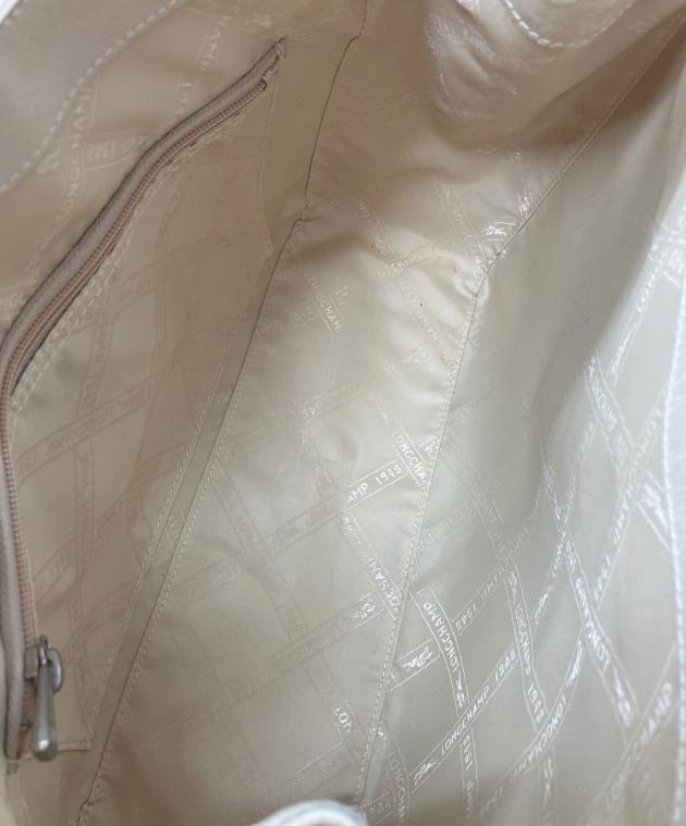 中古・古着通販】LONGCHAMP (ロンシャン) ハンドバッグ アイボリー