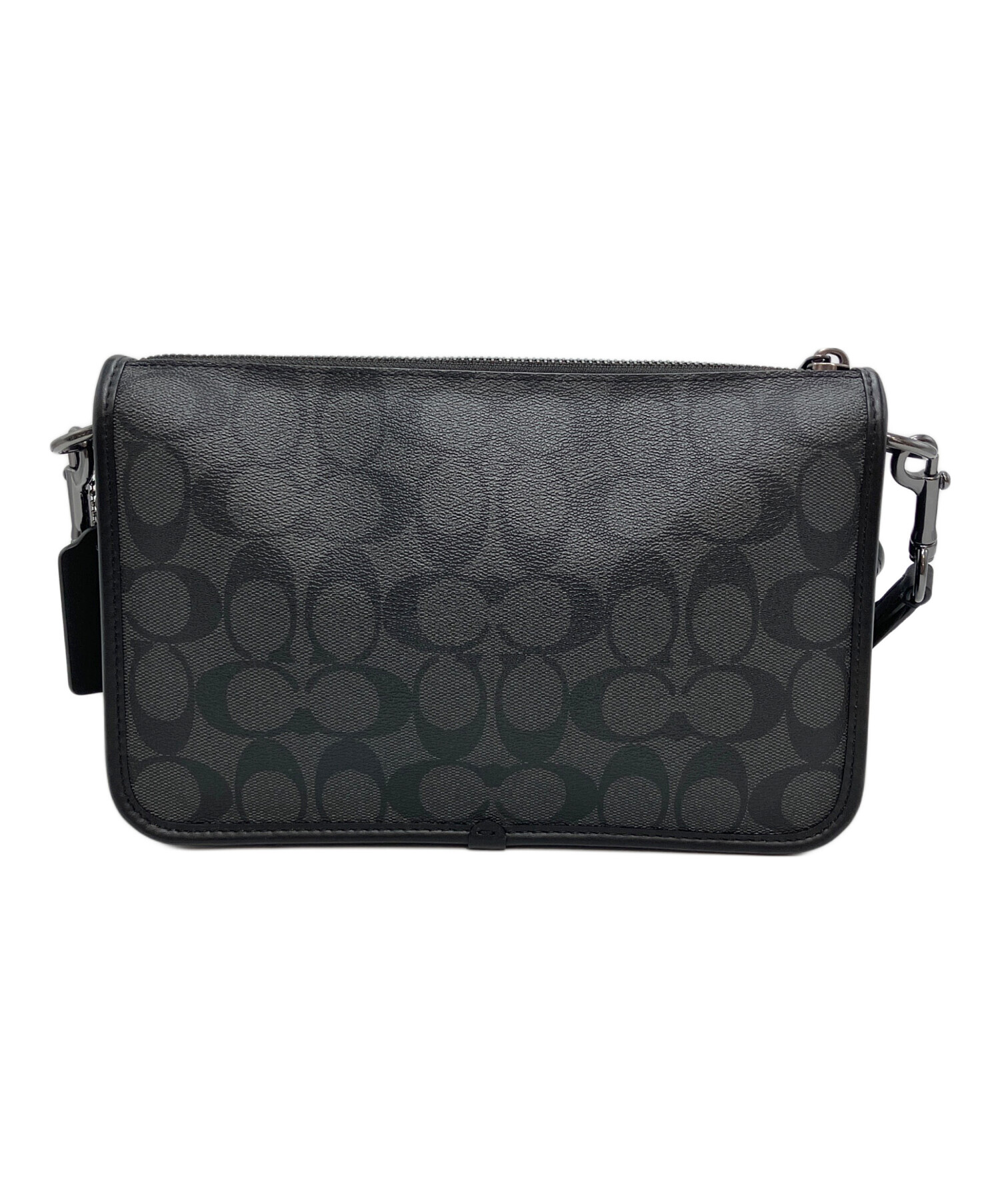 COACH コーチ ショルダーバッグ - 黒(総柄) 【古着】【中古】 中古・古着通販】COACH (コーチ) ショルダーバッグ ブラック｜ブランド