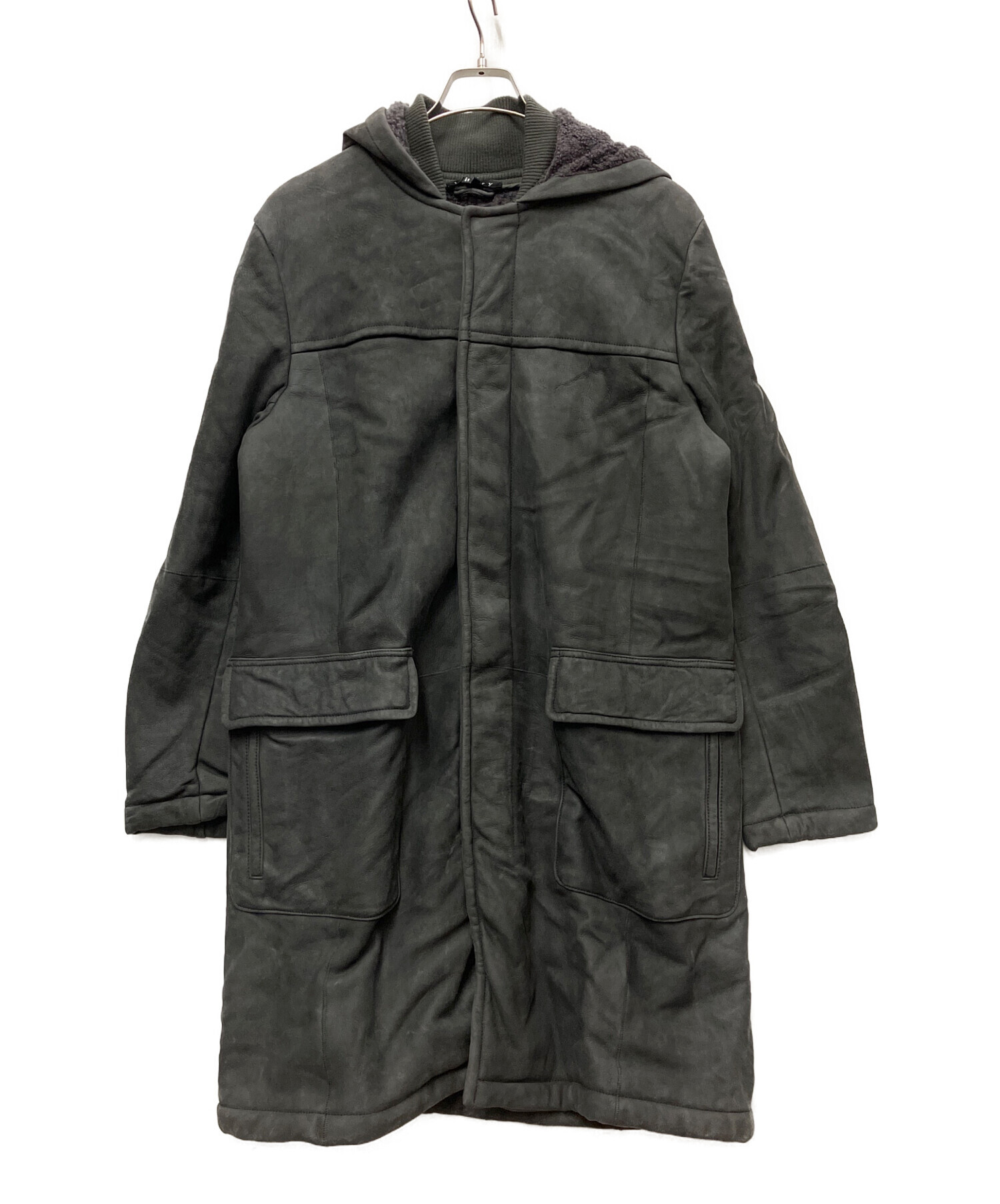 中古・古着通販】theory (セオリー) ムートンコート グレー サイズ:L 