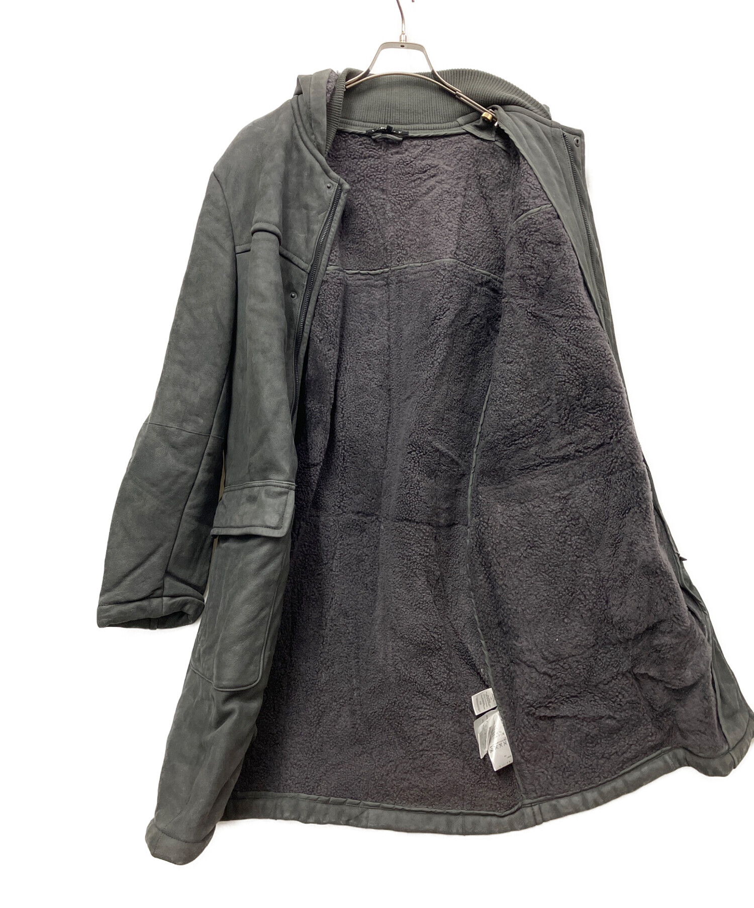 中古・古着通販】theory (セオリー) ムートンコート グレー サイズ:L 