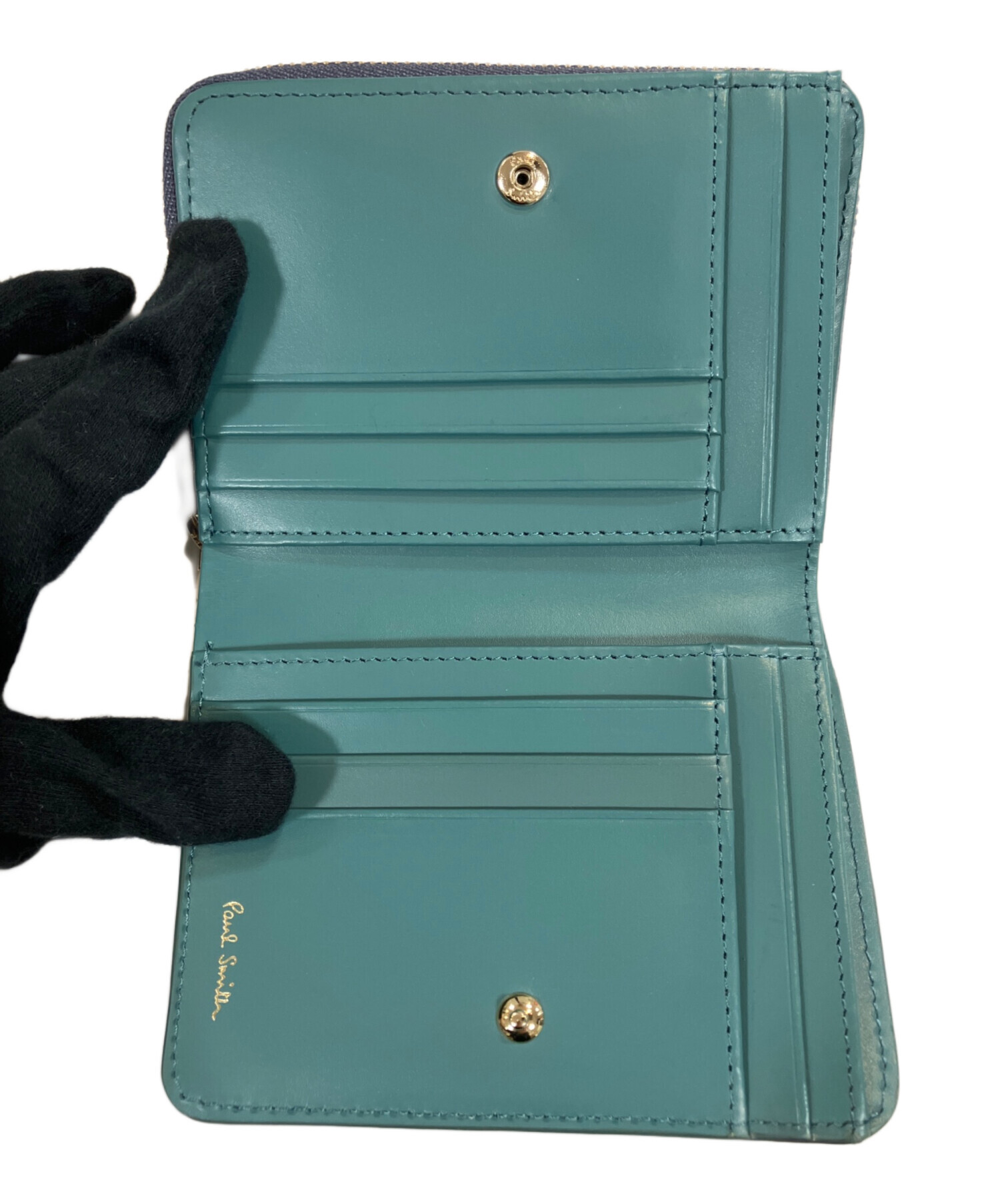 ✨先着1点限り✨Paul Smith 三つ折り財布 ミックスドゥードゥル ブルー 楽天市場】ポールスミス ミニ財布 財布 三つ折り がま口 レディース