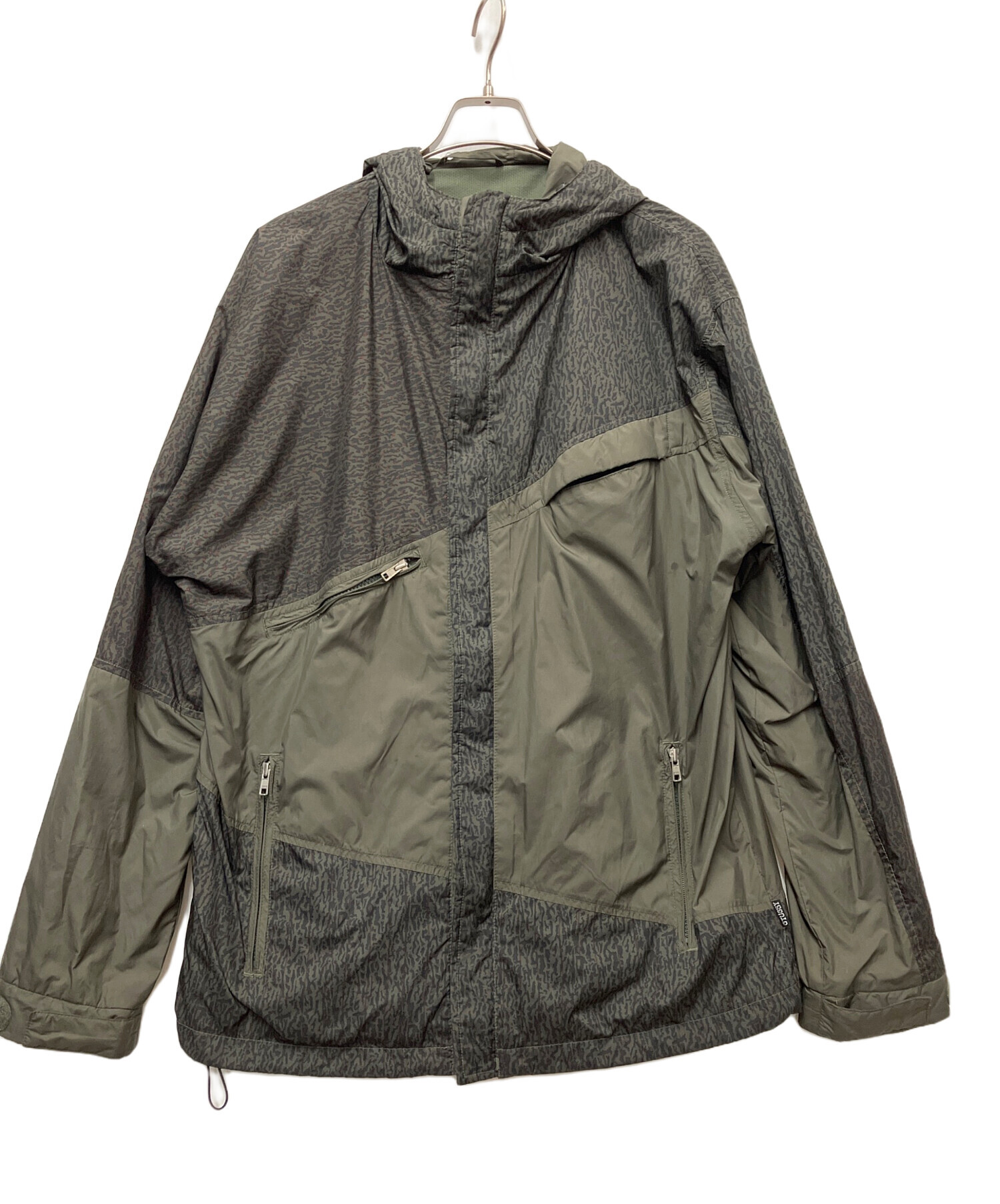STUSSY モノグラム ナイロンブルゾンジャケット カーキ　Mサイズ 中古・古着通販】stussy (ステューシー) NYLON JACKET カーキ サイズ:M