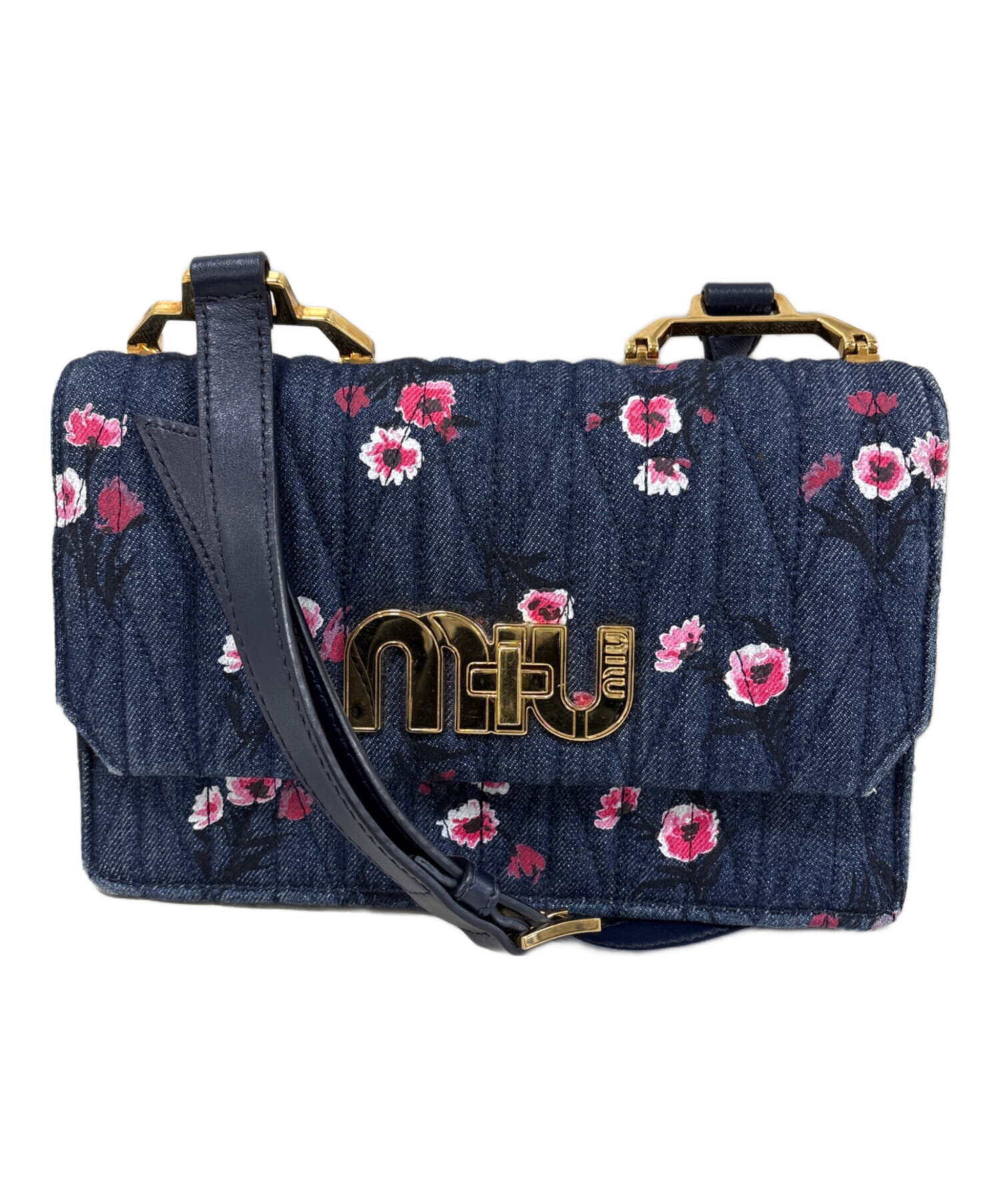 中古・古着通販】MIU MIU (ミュウミュウ) フラワーデニムショルダー