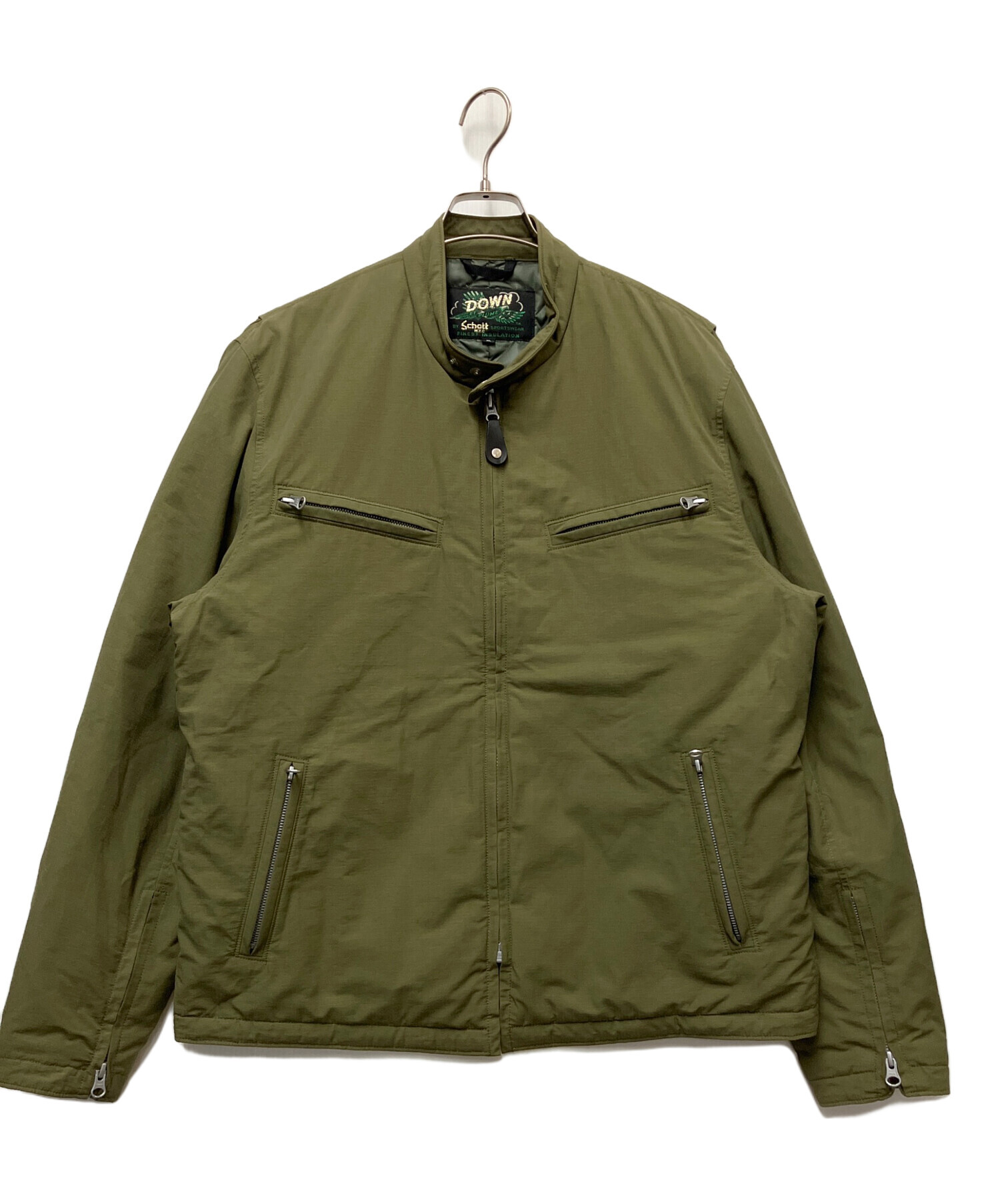 中古・古着通販】Schott (ショット) CAFE RACER DOWN JACKET カーキ