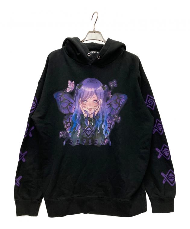 中古・古着通販】REFLEM (レフレム) プルオーバーパーカー ブラック