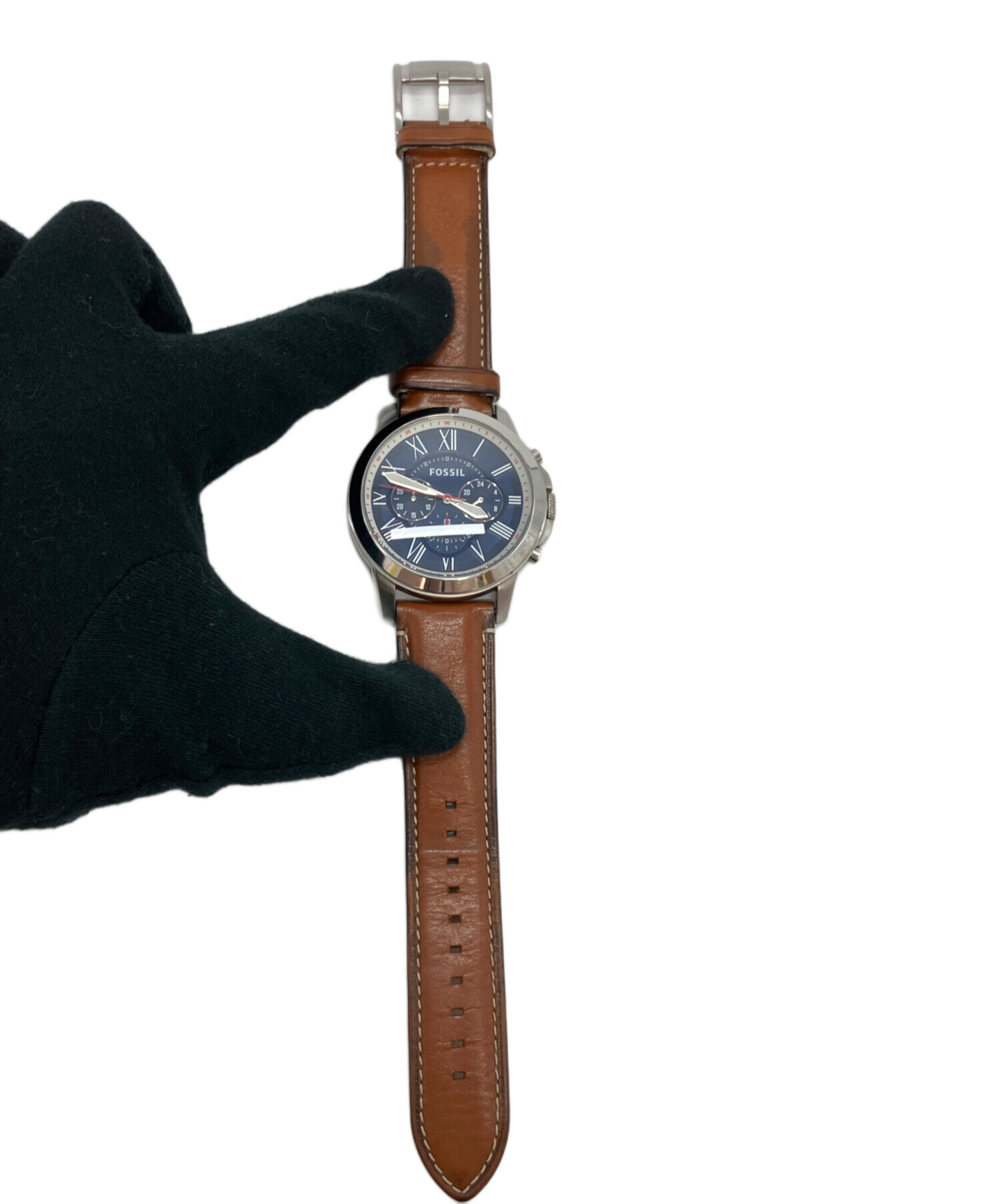 中古・古着通販】FOSSIL (フォッシル) クロノグラフライトブラウン