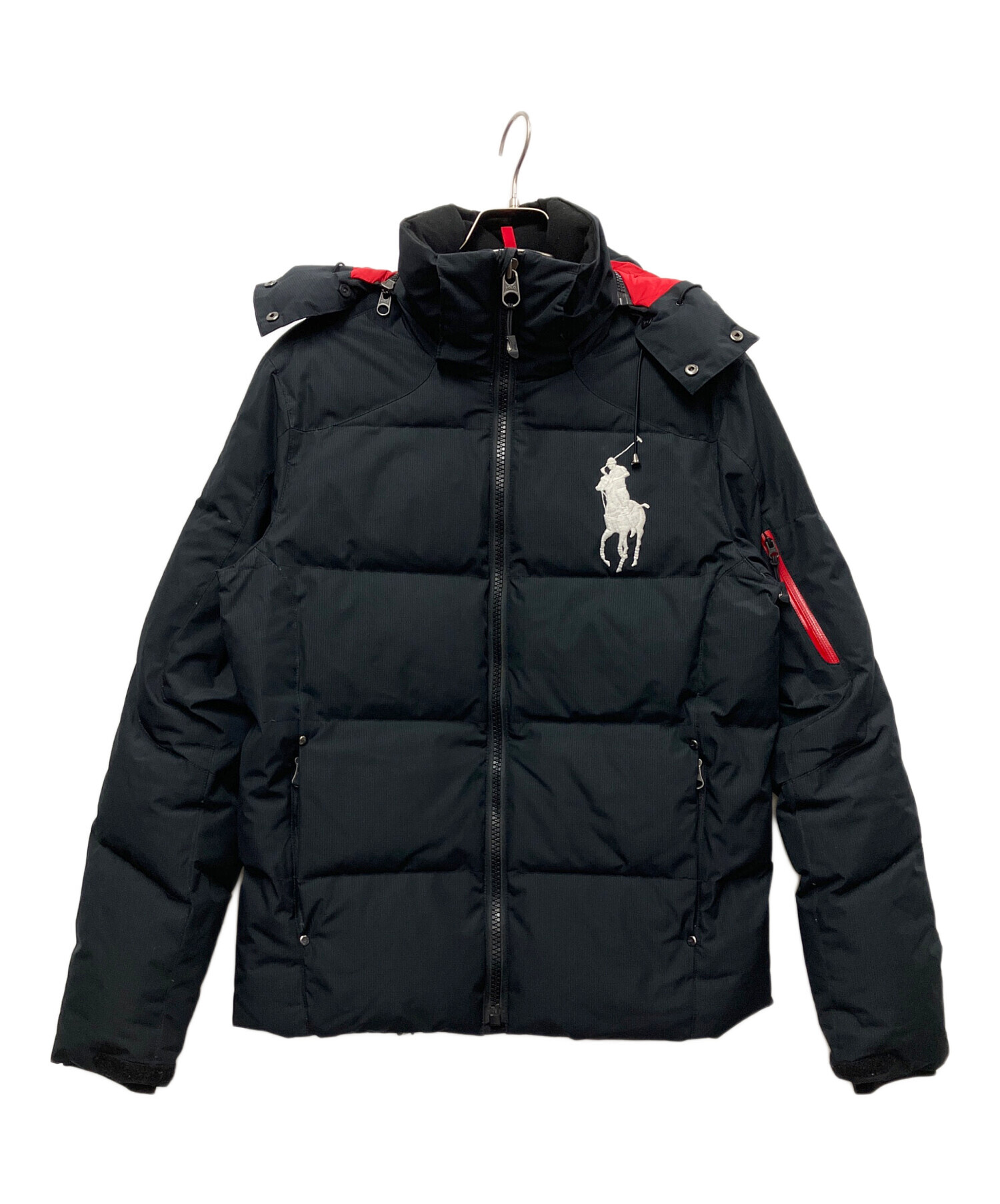 ポロ ラルフローレン ブラック黒ダウンジャケット ビックポニー キッズ140 中古・古着通販】POLO RALPH LAUREN (ポロ・ラルフローレン) ビック