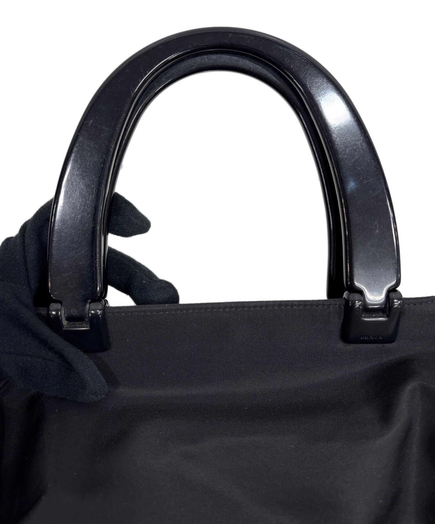 中古・古着通販】PRADA (プラダ) ナイロンハンドバッグ ブラック